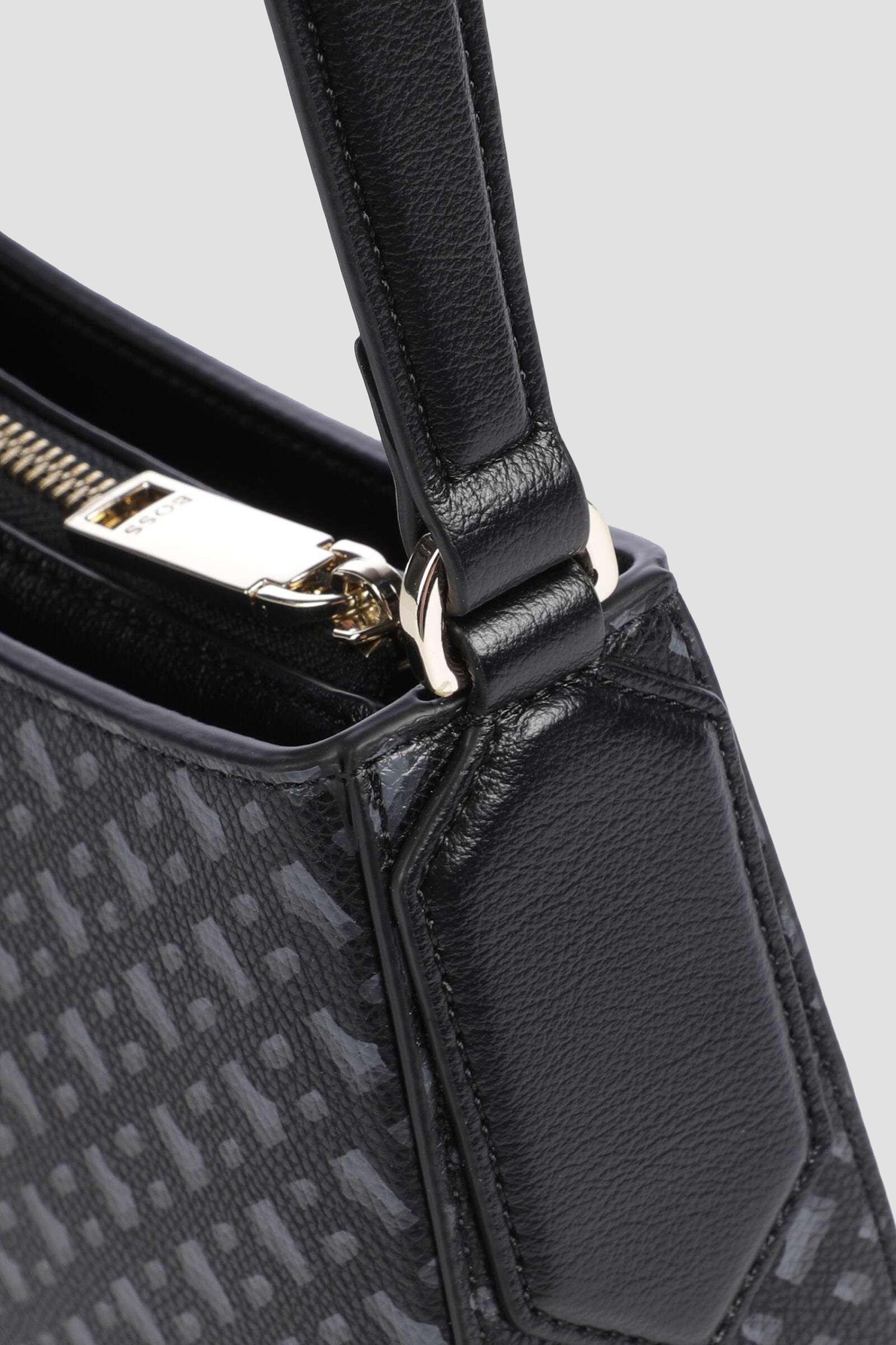 Женская черная сумка с узором BOSS 50529387;001