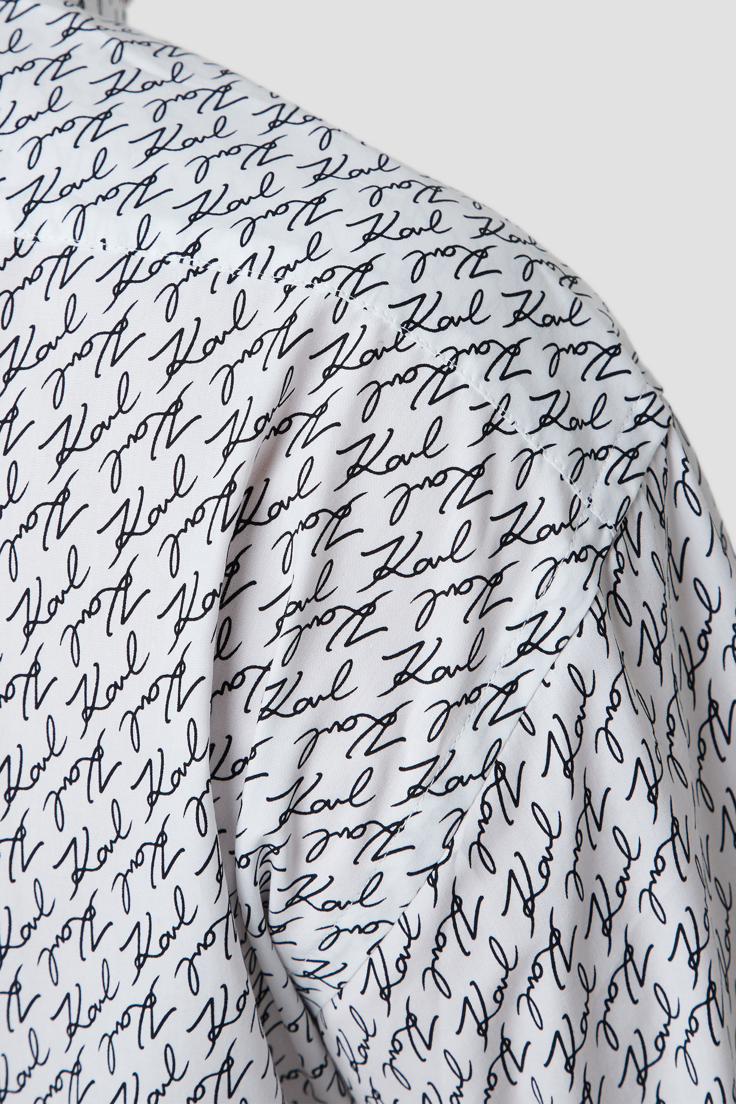 Мужская белая рубашка с узором Karl Lagerfeld 533678.605000;19