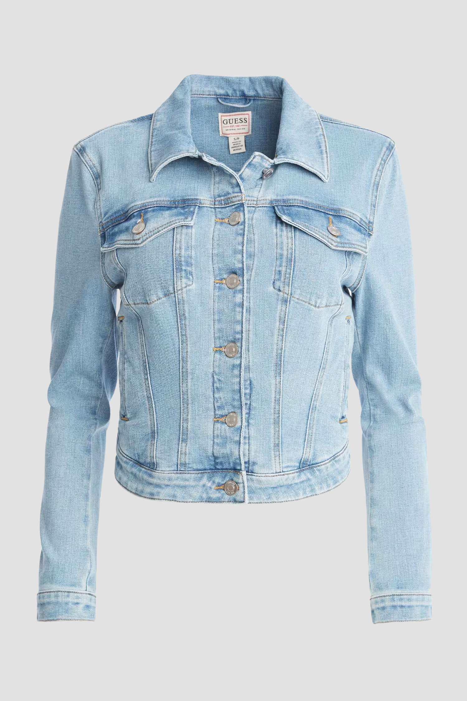 Жіноча блакитна джинсова куртка Guess W2GN0E.D4LU2;ARWA