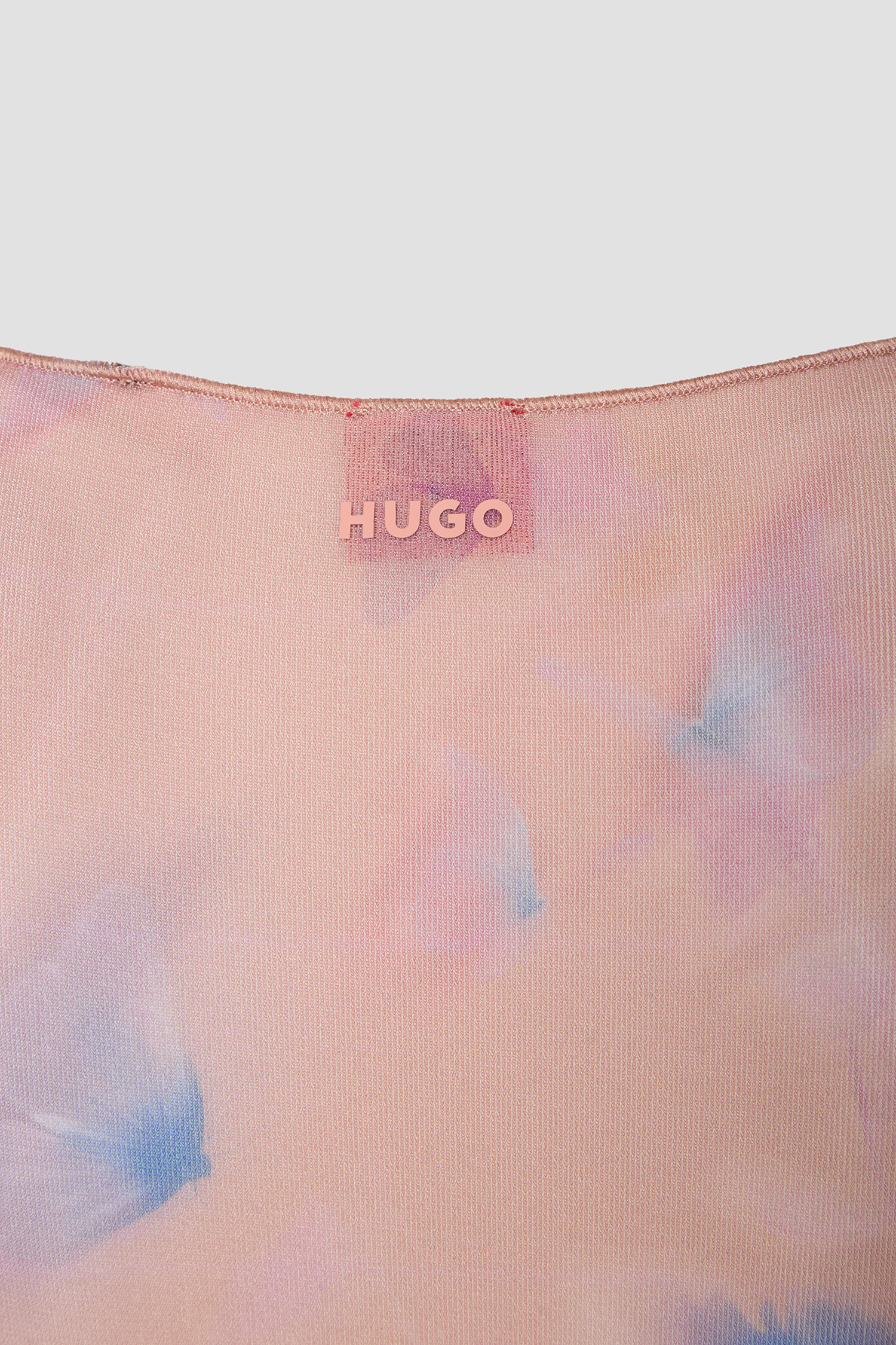 Женский бежевый лонгслив с узором HUGO 50530450;963