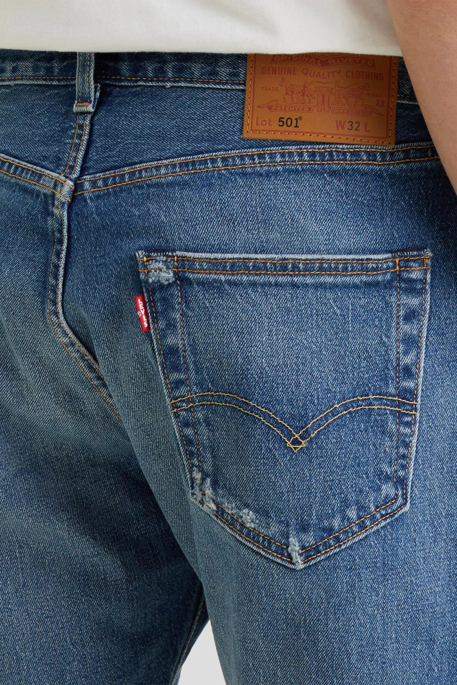 Мужские синие джинсовые шорты 501® Levi’s® 36512;0164