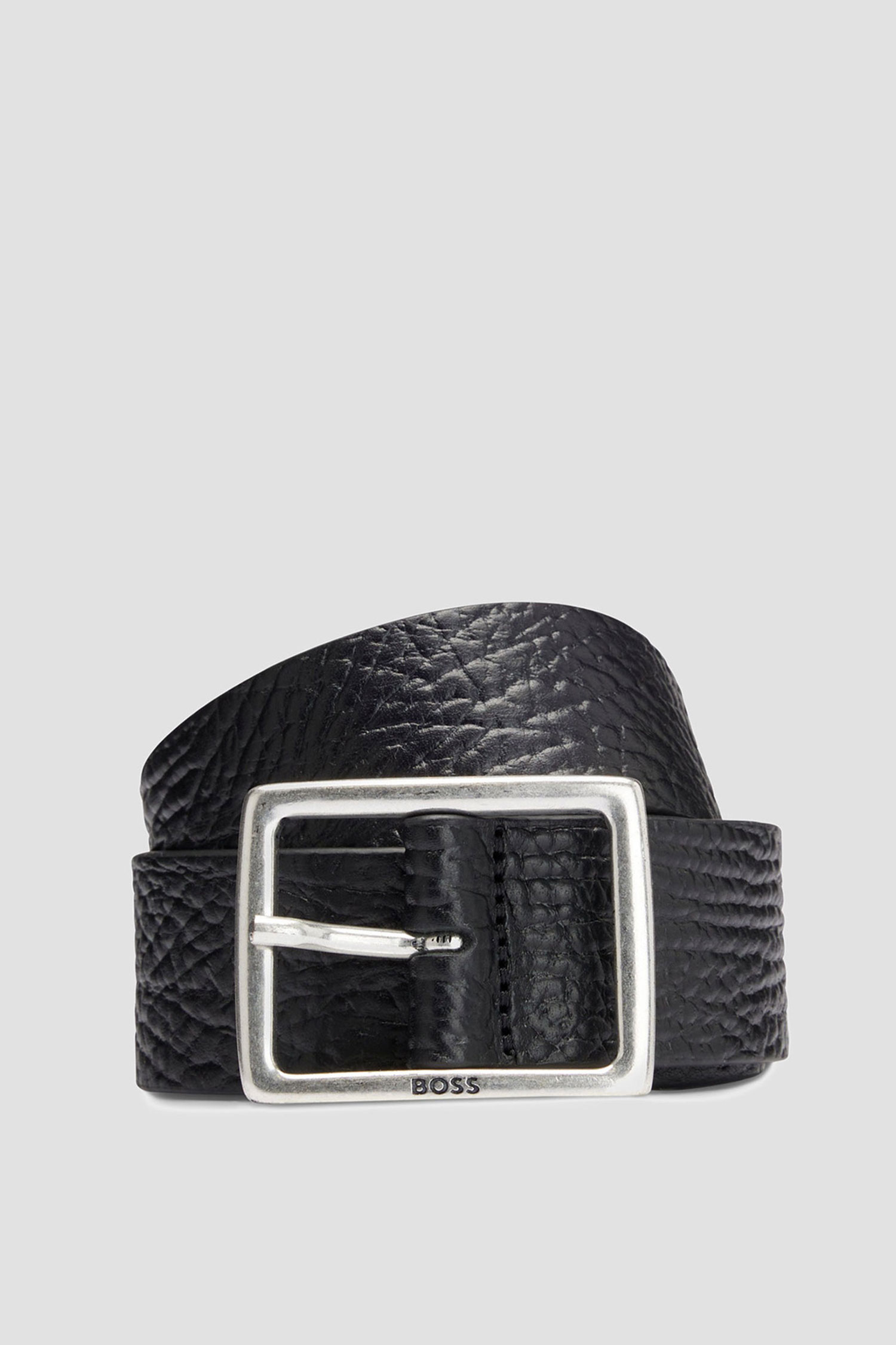 Мужской черный кожаный ремень BOSS 50481028;001