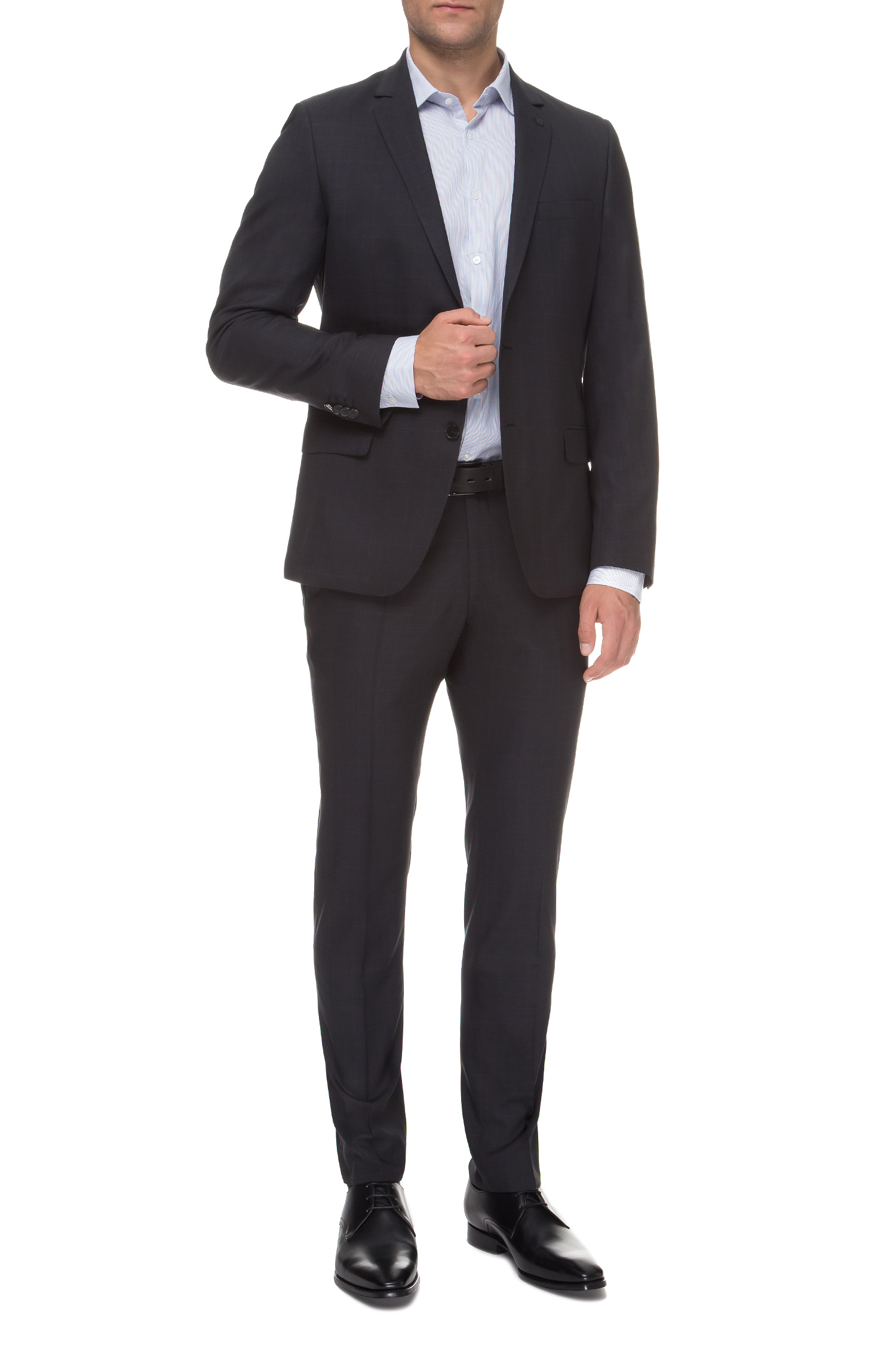 Мужской серый шерстяной костюм (пиджак, брюки) Karl Lagerfeld 592071.105200;970