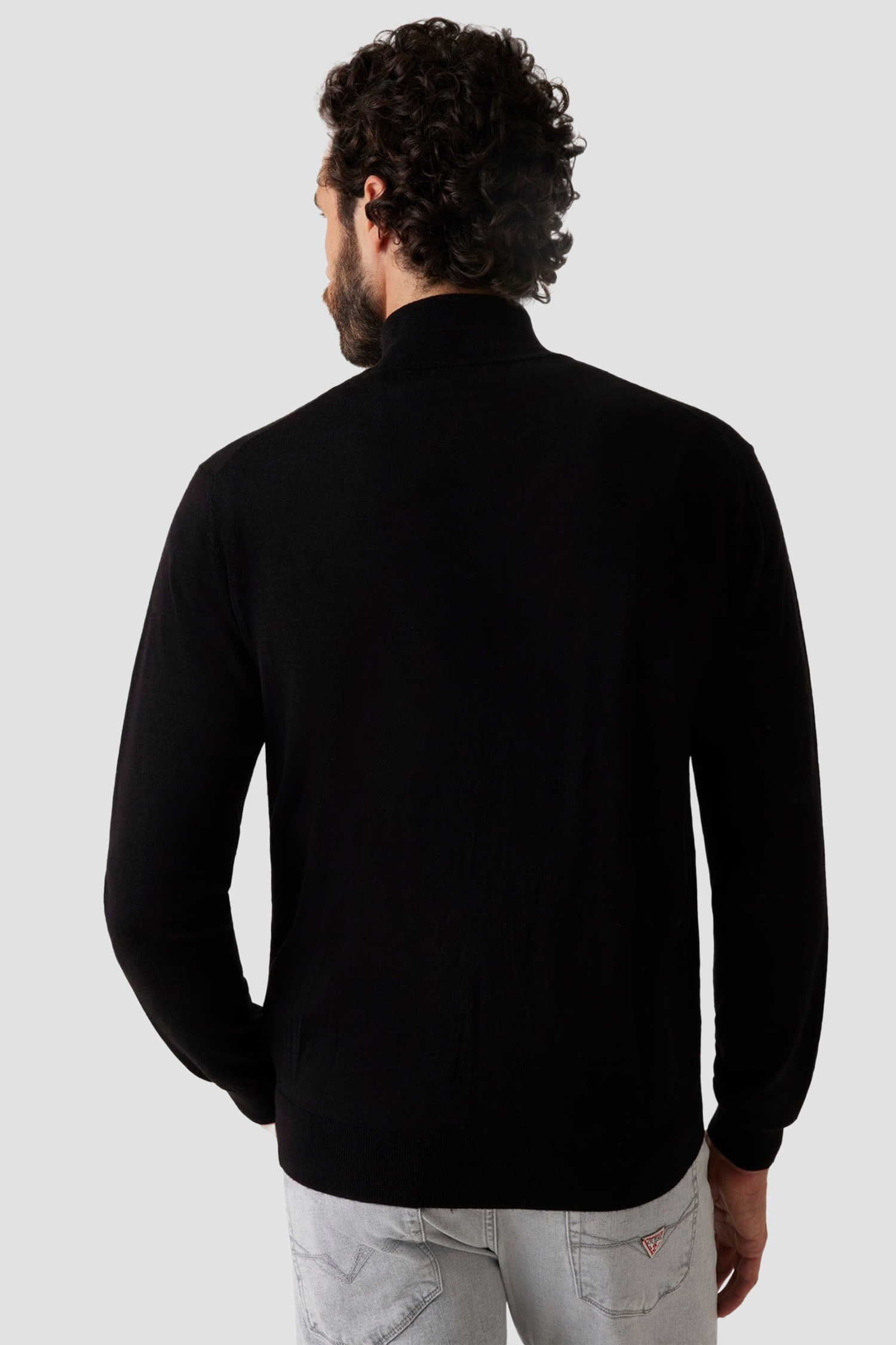 Чоловічий чорний вовняний кардиган Guess M5RR38.Z3LZ0;JBLK
