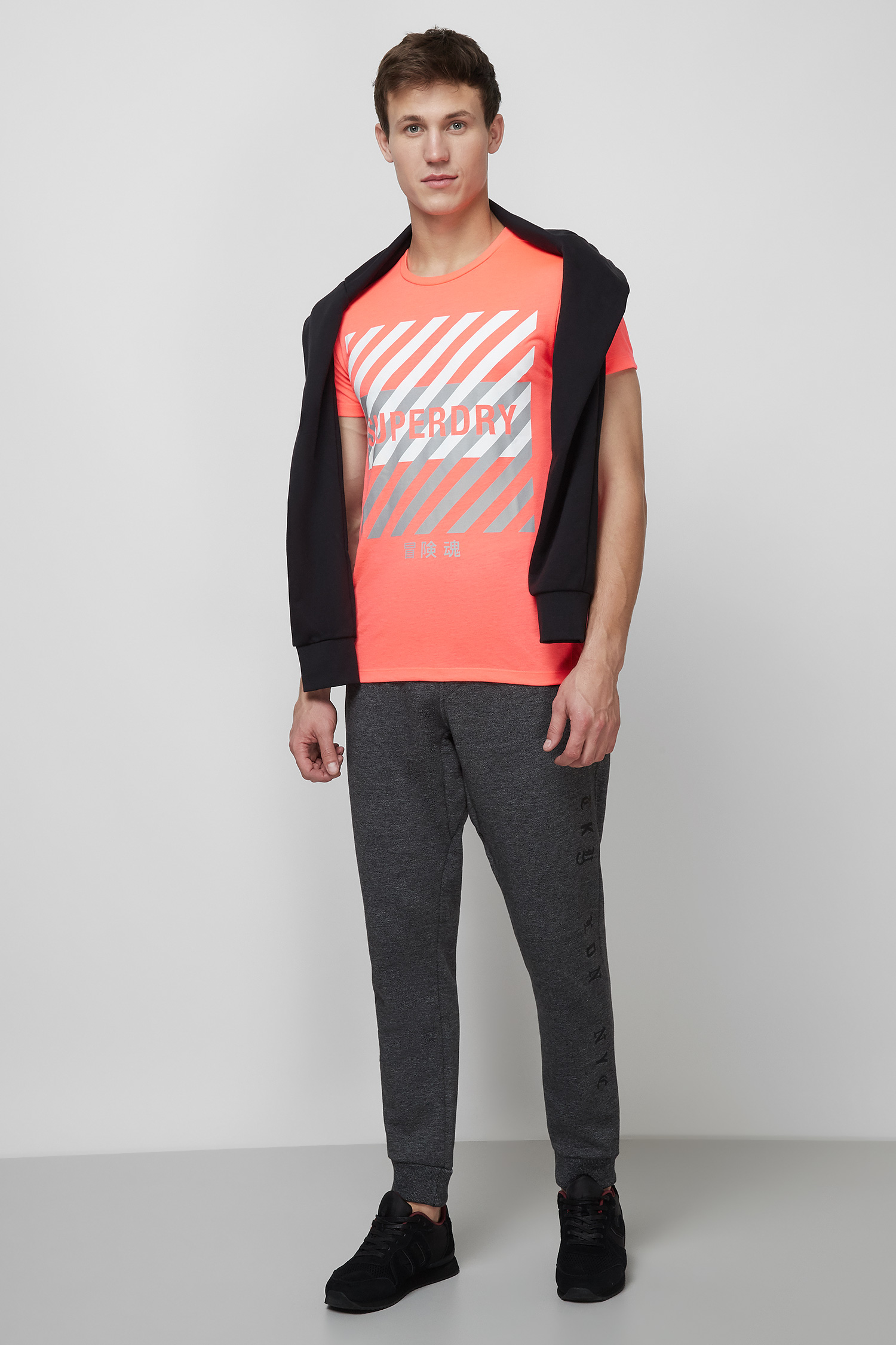 Чоловічі темно-сірі спортивні штани SuperDry M7010210A;3JY