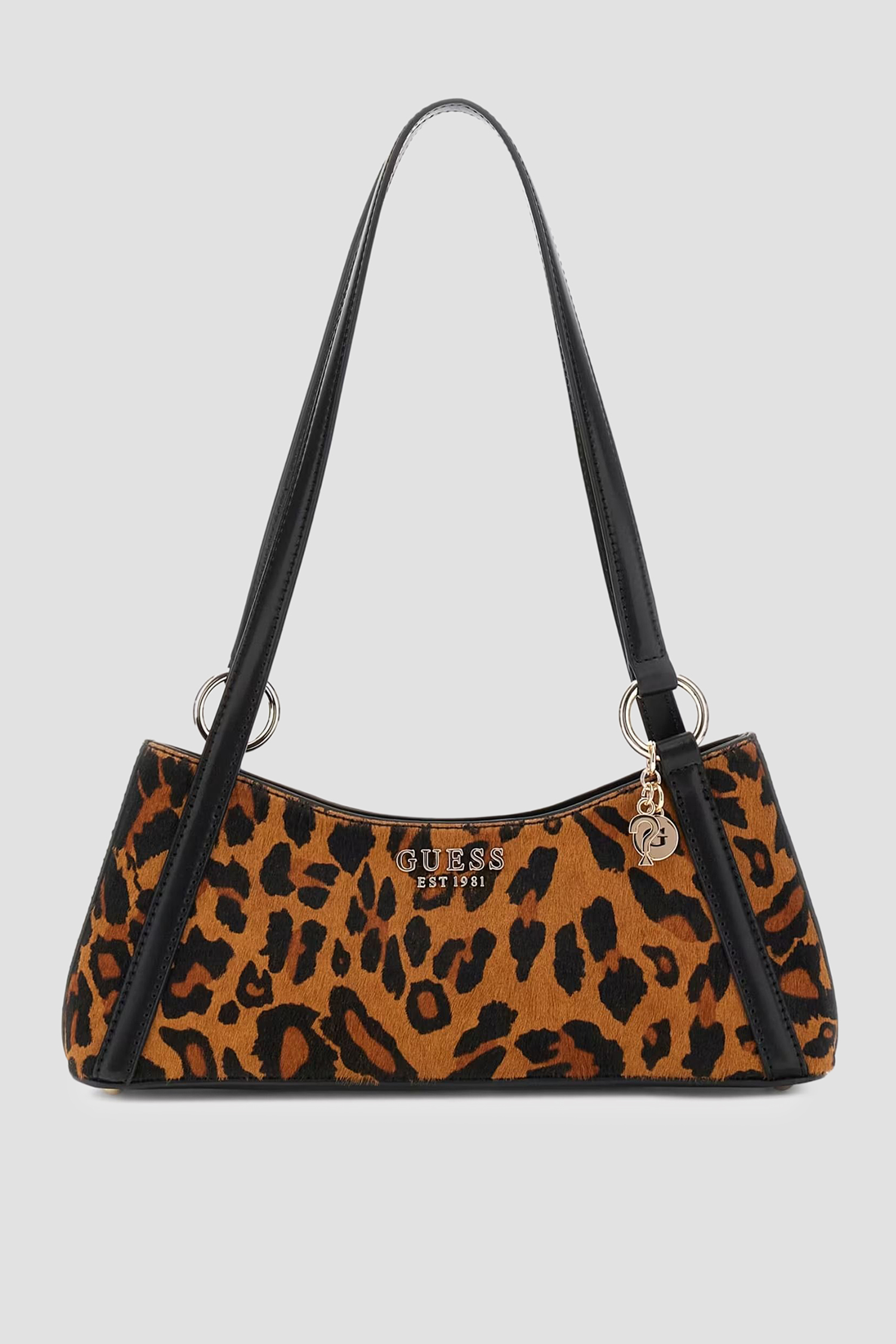 Женская рыжая кожаная сумка с узором Guess HWLO75.29180;LEO