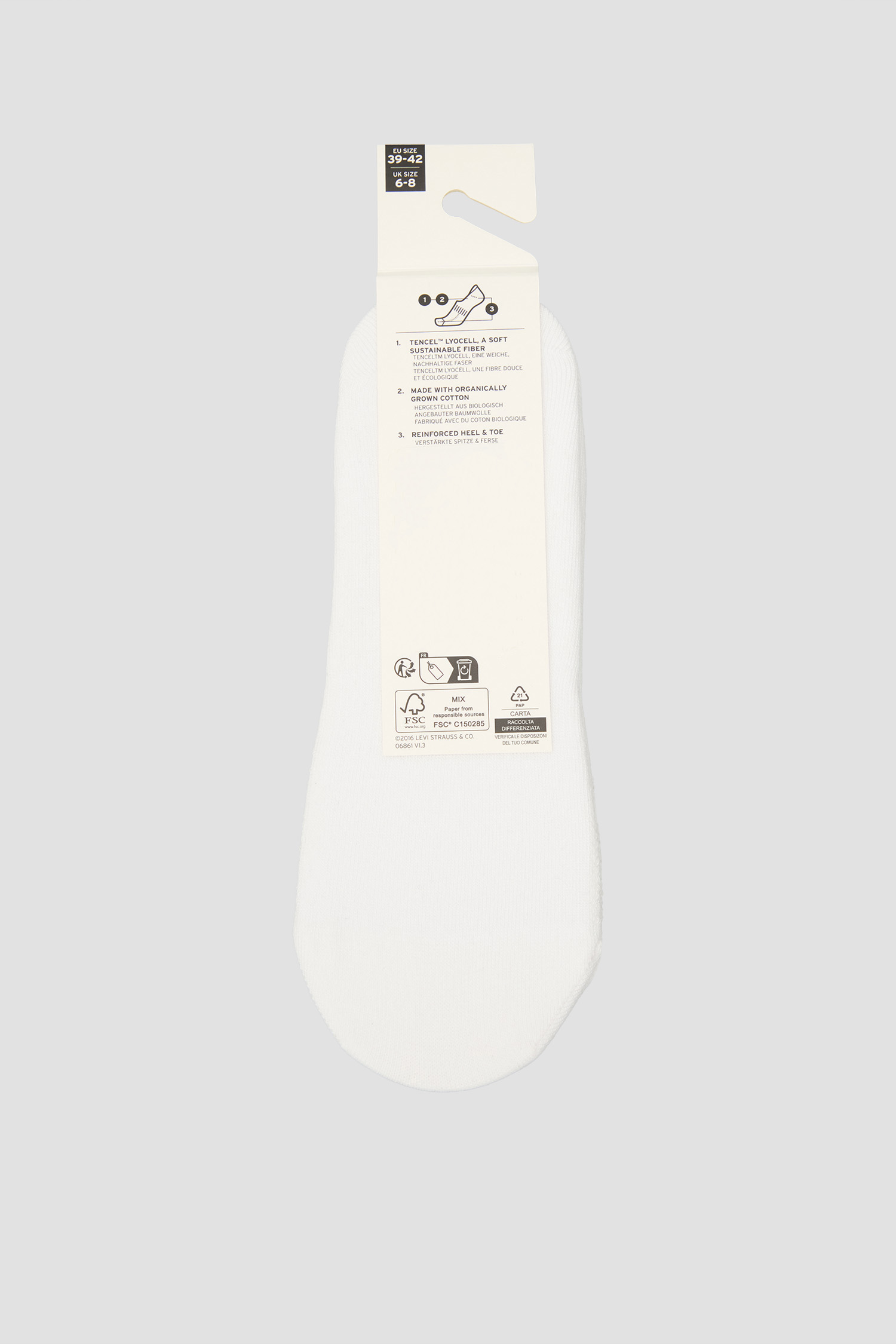 Белые следы (2 пары) Levi’s® 701224677;004