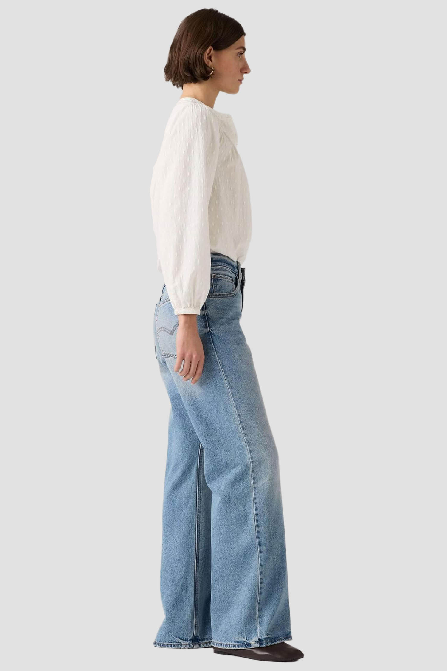 Женские голубые джинсы Loose Boot Levi’s® 005DO;0000