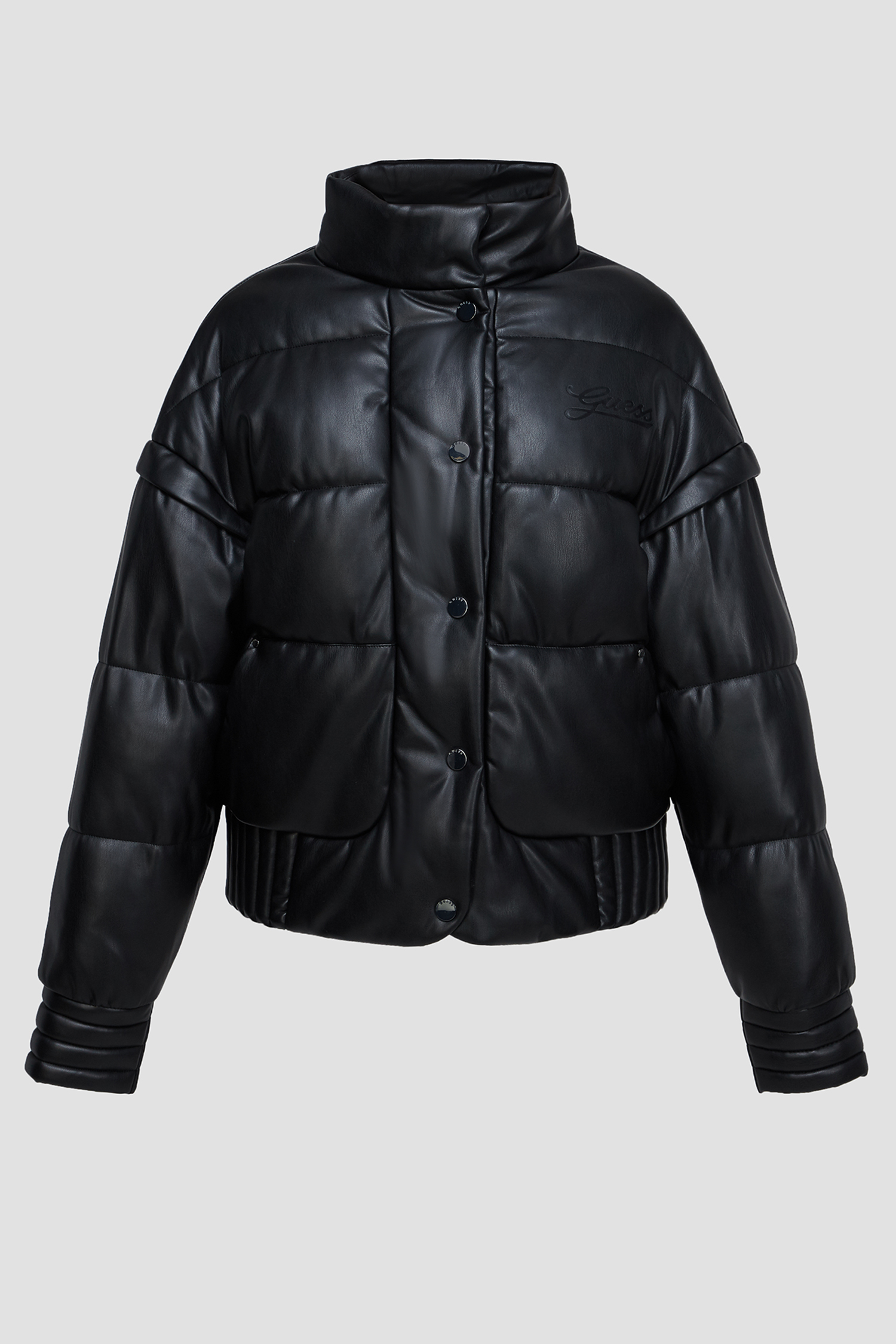Жіноча чорна куртка Guess W3BL12.WFSP0;JBLK