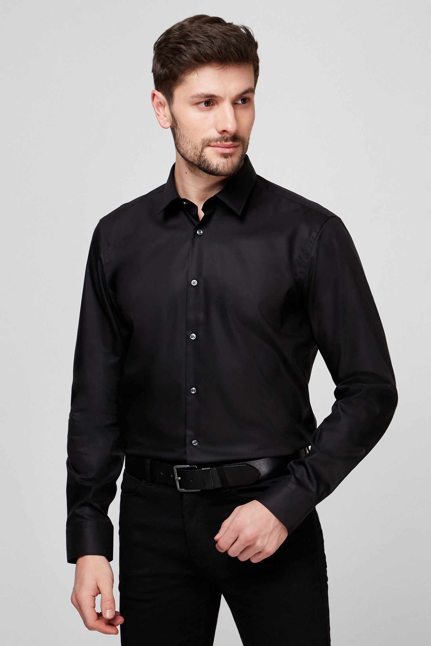 Мужская черная рубашка BOSS 50416086;001