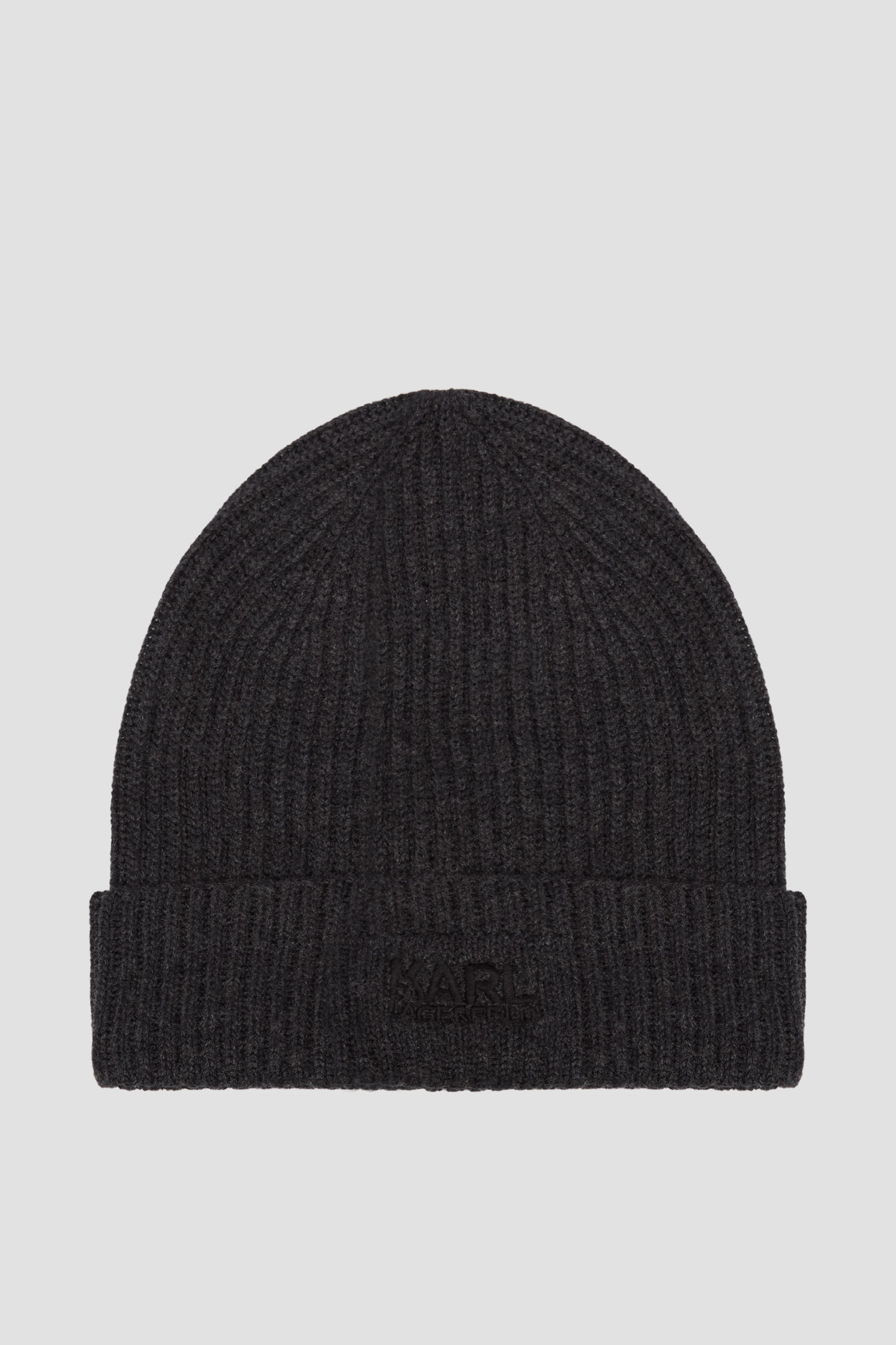 Мужская темно-серая шерстяная шапка Karl Lagerfeld 554305.805601;971