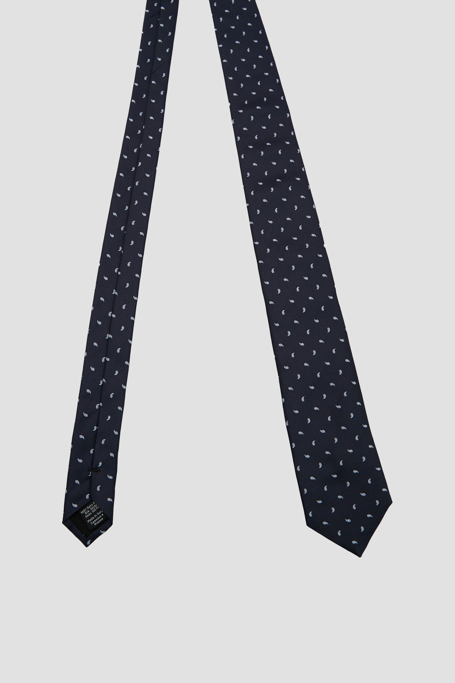 Чоловіча темно-синя шовкова краватка з візерунком BOSS 50556050;404