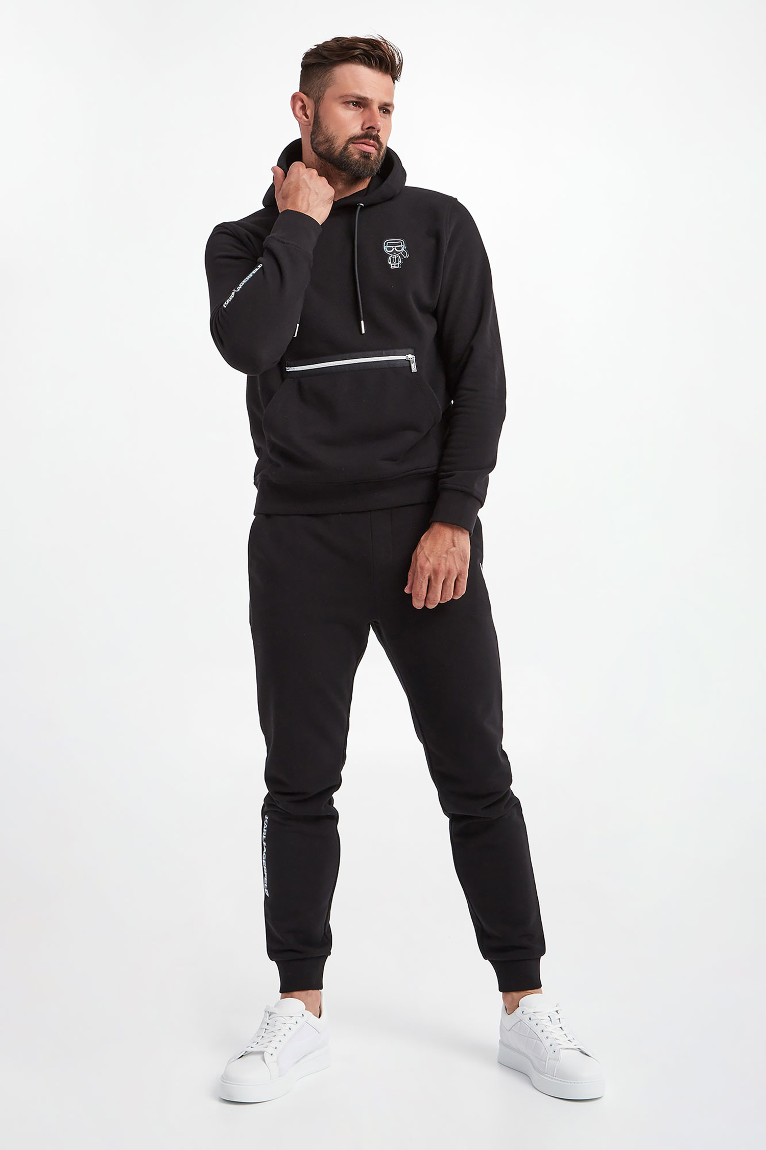 Чоловіче чорне худі Karl Lagerfeld 523910.705089;990