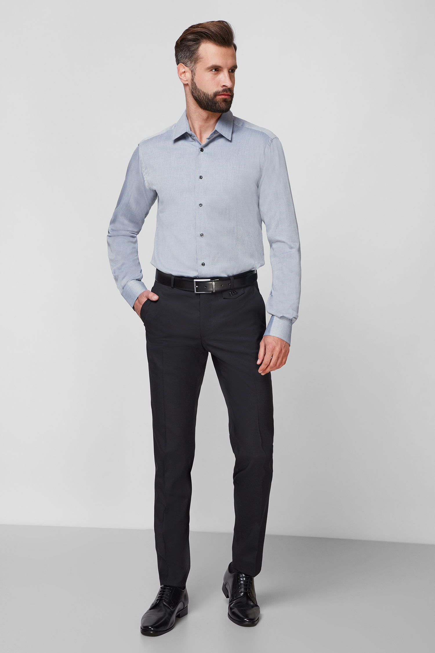 Мужская синяя рубашка Karl Lagerfeld 582626.605000;690