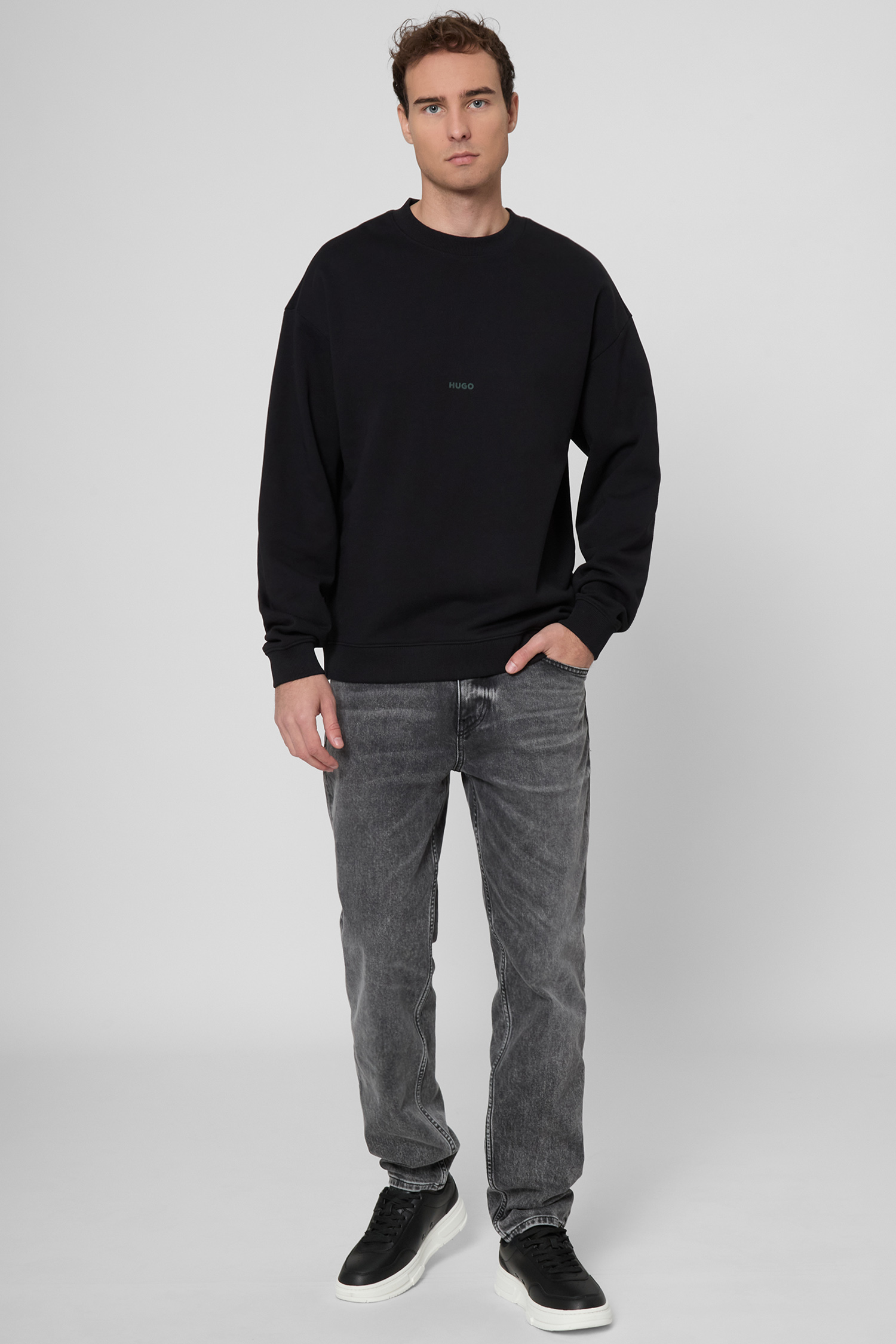 Мужской черный свитшот HUGO 50549141;001