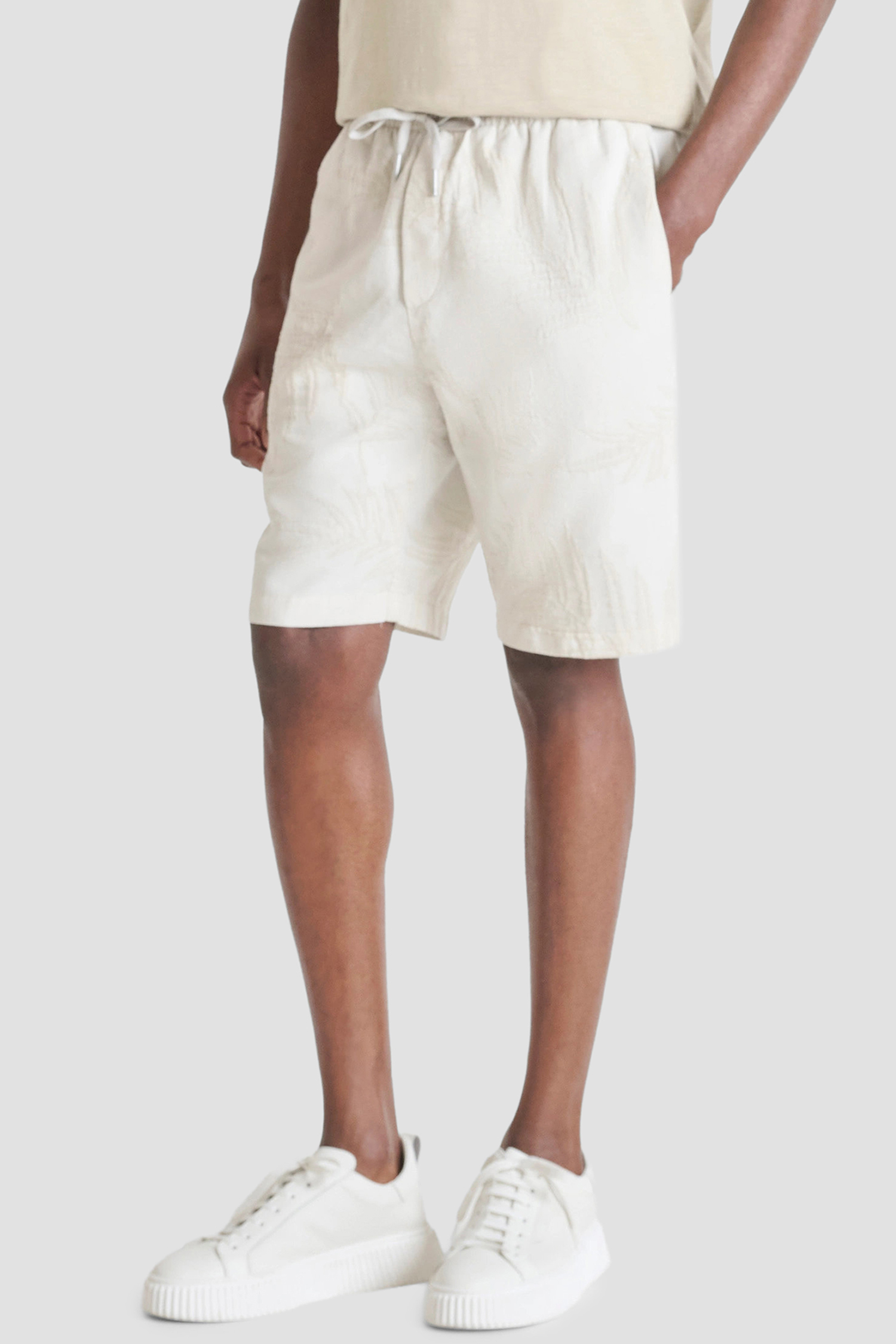 Мужские белые шорты с узором Antony Morato MMSH00233.FA440060;2107