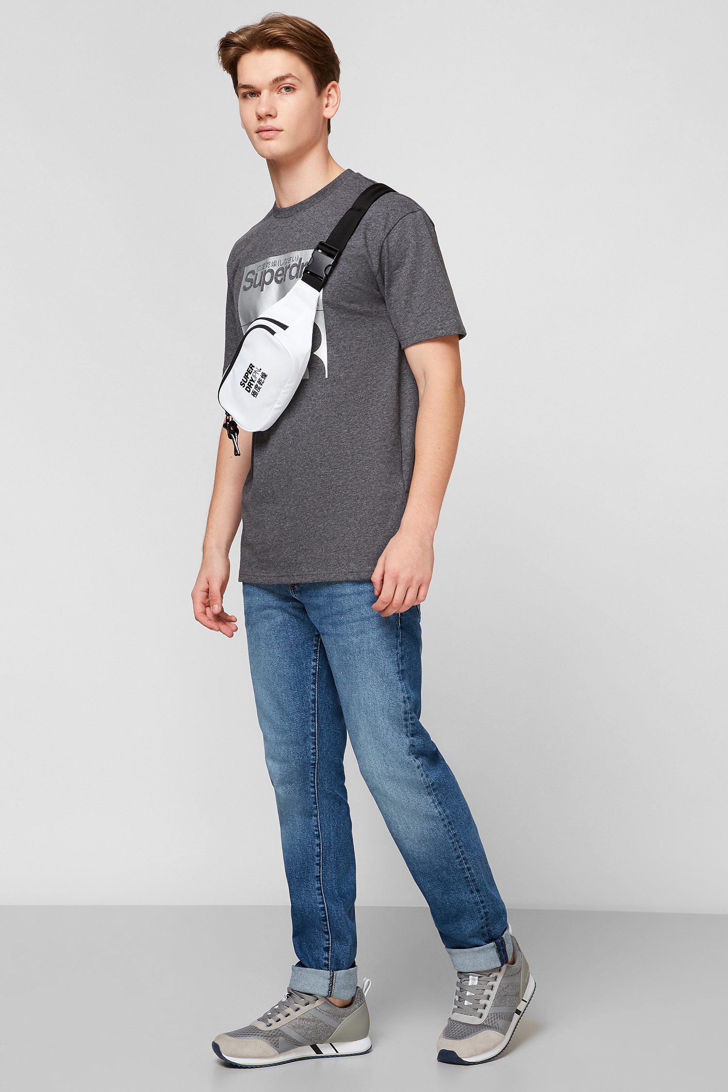 Серая футболка для парней SuperDry M1010343A;3JV