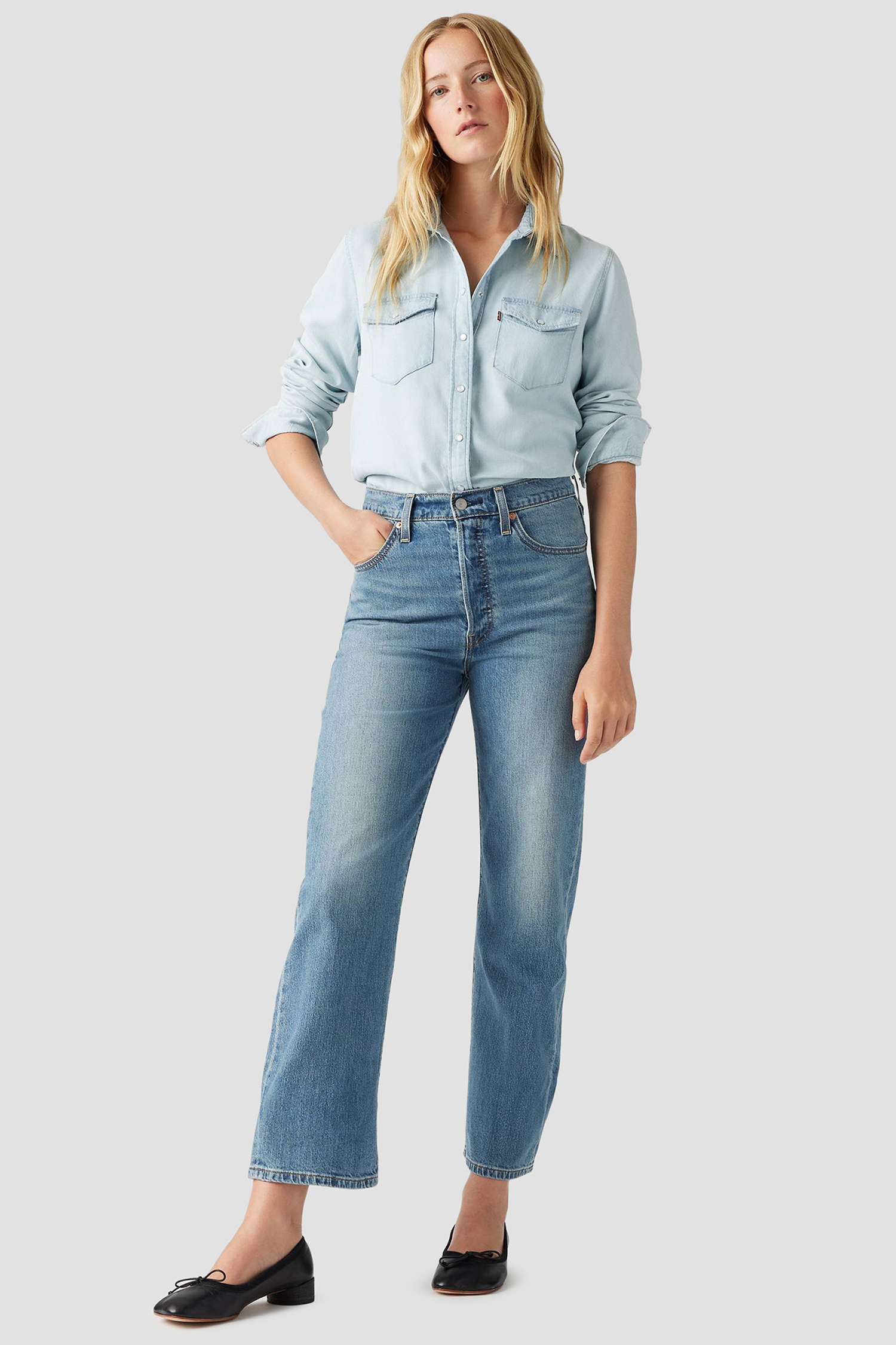 Жіночі сині джинси Ribcage Straight Ankle Levi’s® 72693;0230