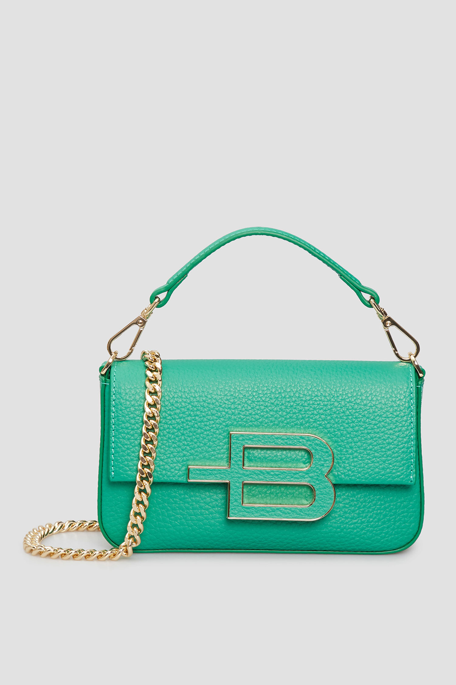 Жіноча зелена шкіряна сумка Baldinini B4E061XXVITE;5000
