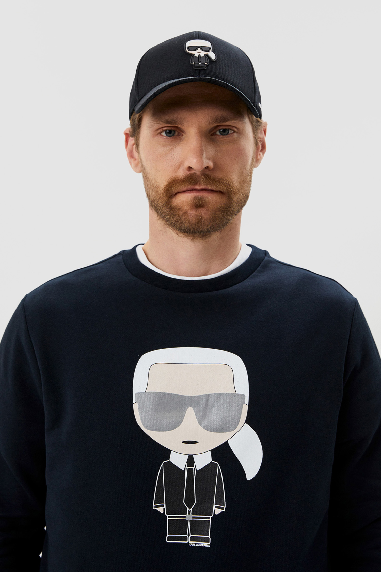 Мужская черная кепка Karl Lagerfeld 500118.805610;990 — Ultrashop