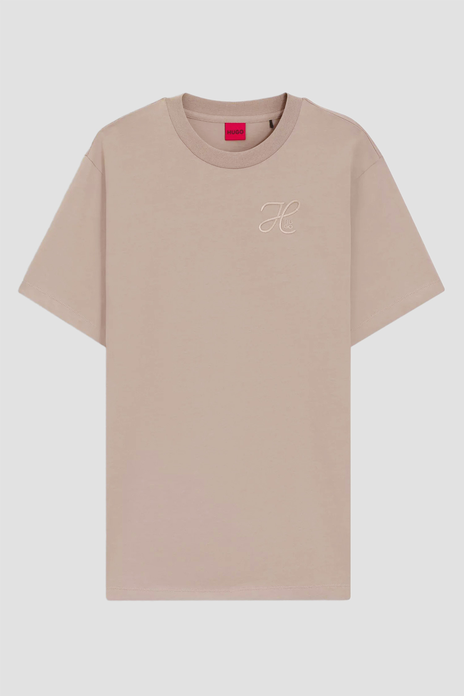 Жіноча бежева футболка HUGO 50550901;273