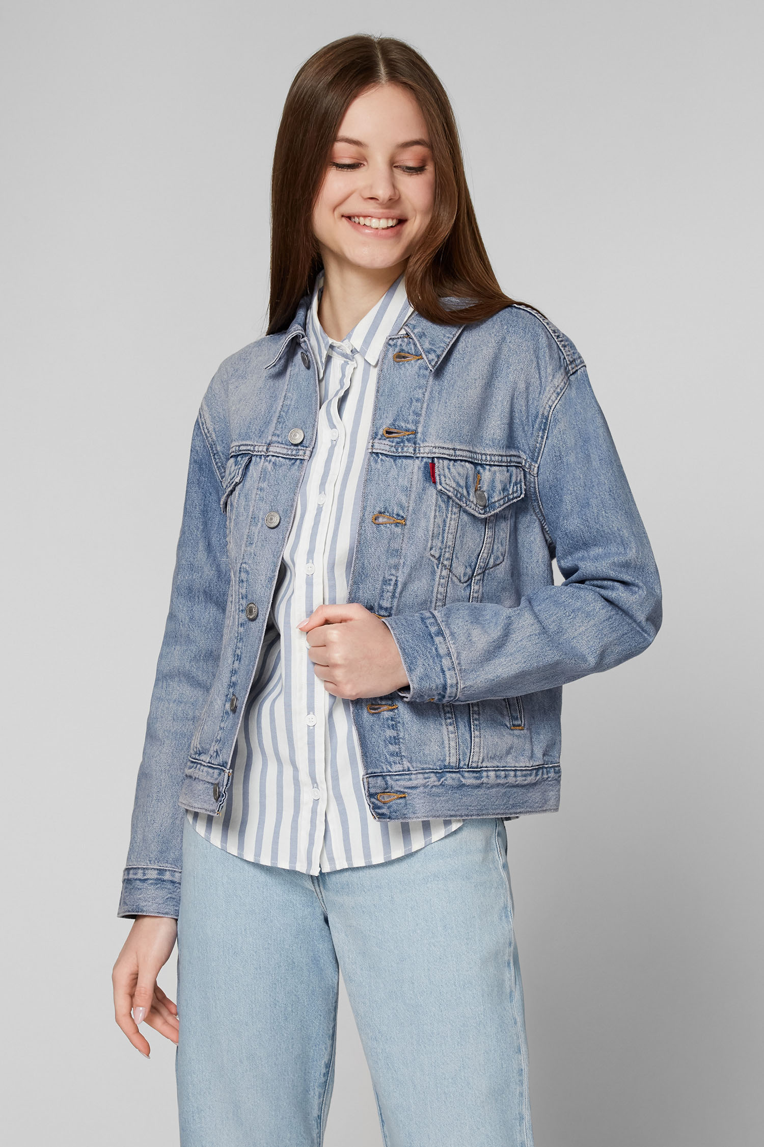 Блакитна джинсова куртка для дівчат Levi’s® 29944;0149