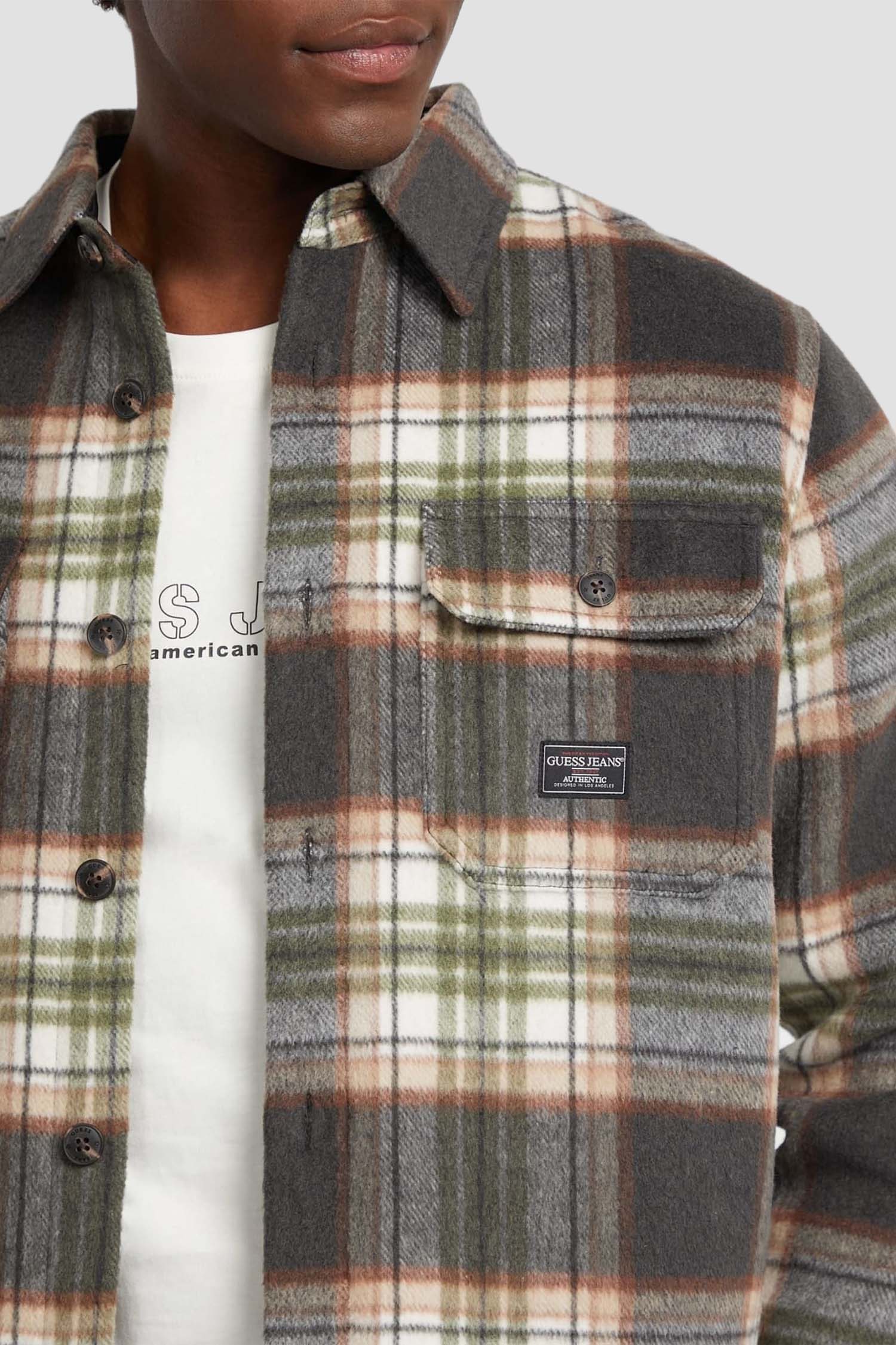 Чоловіча картата сорочка Guess Jeans M5BH68.WI542;L91K