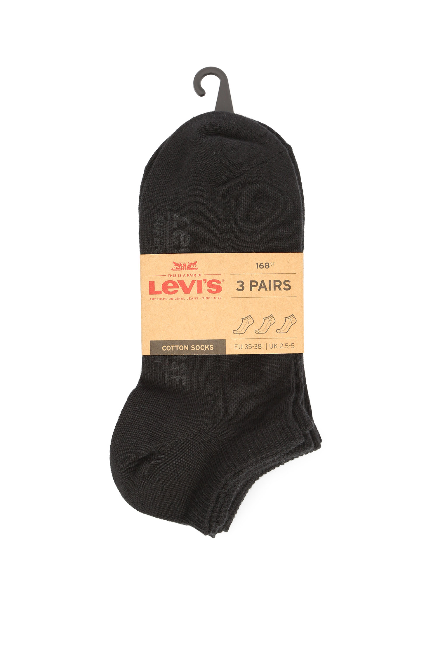 Мужские черные носки (3 пары) Levi’s® 63022001;884