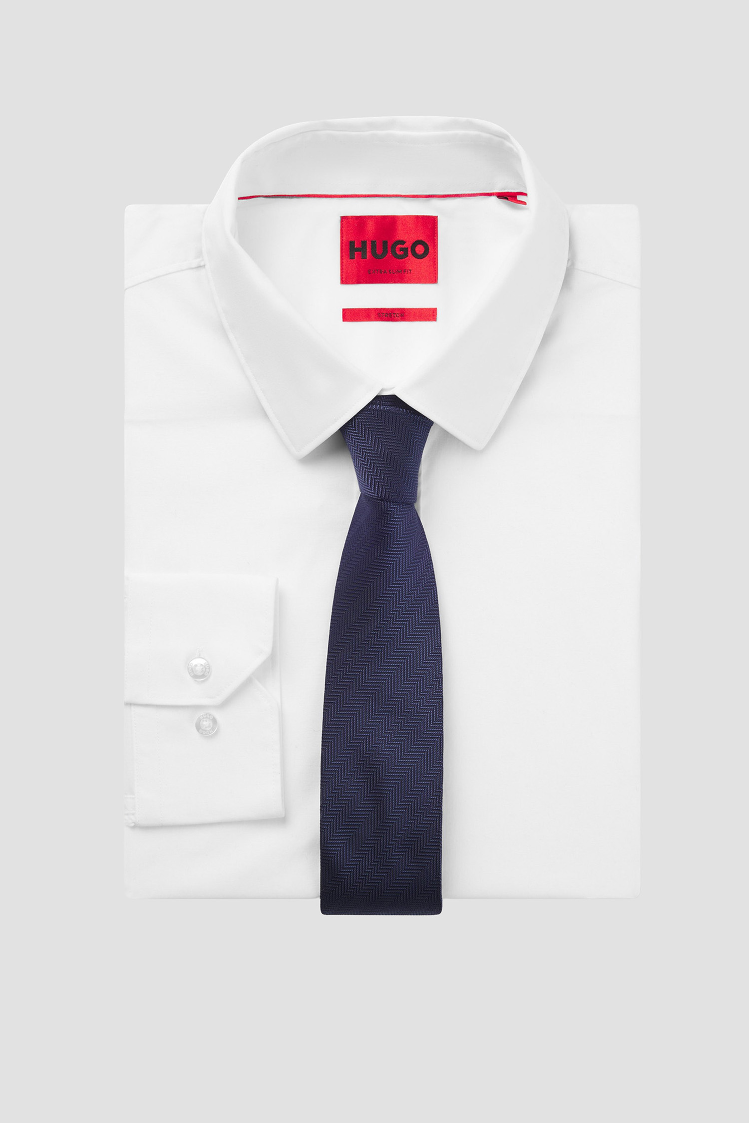 Чоловіча темно-синя шовкова краватка HUGO 50567059;405