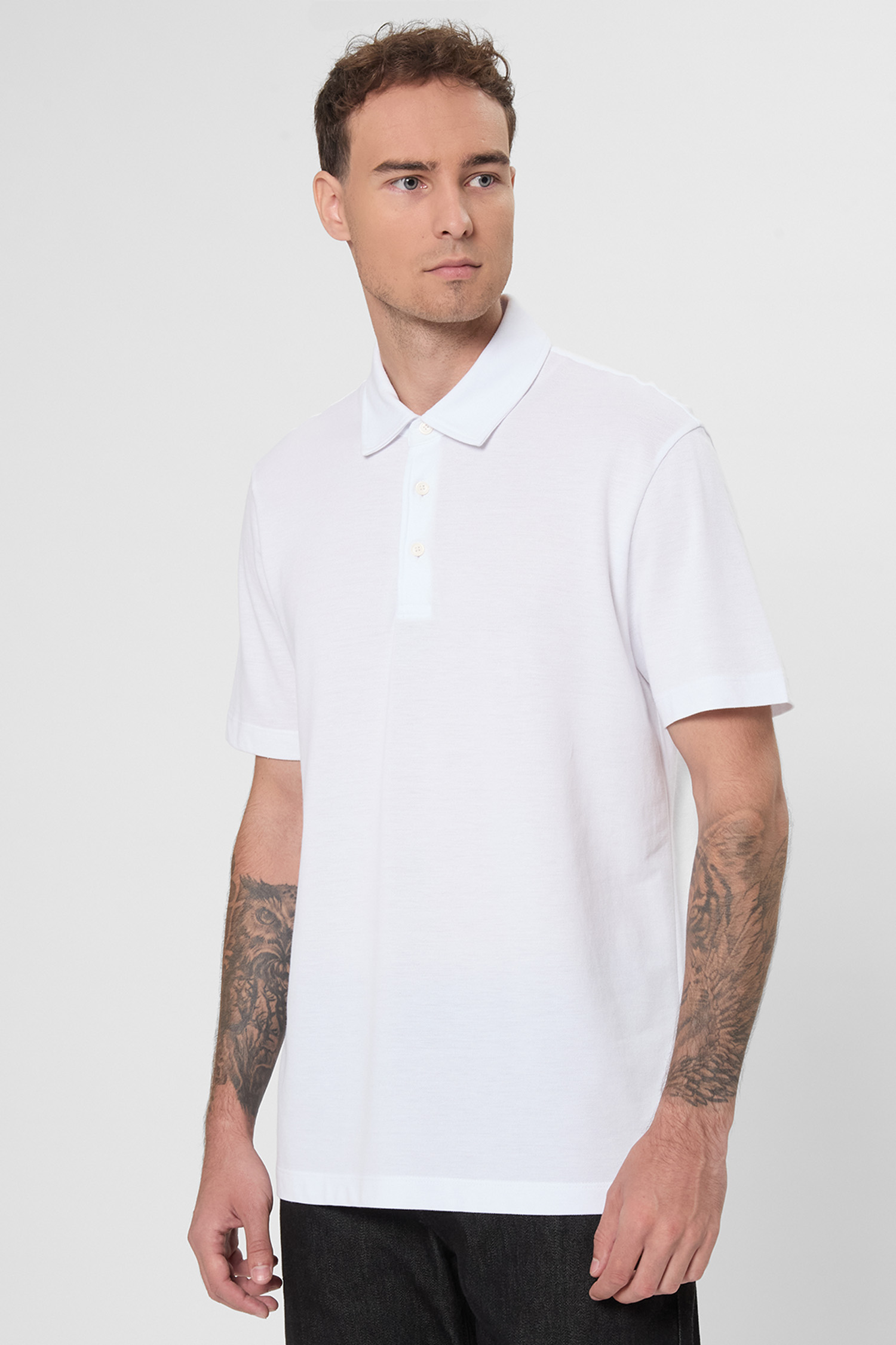 Мужское белое поло BECKHAM x BOSS BOSS 50554093;100