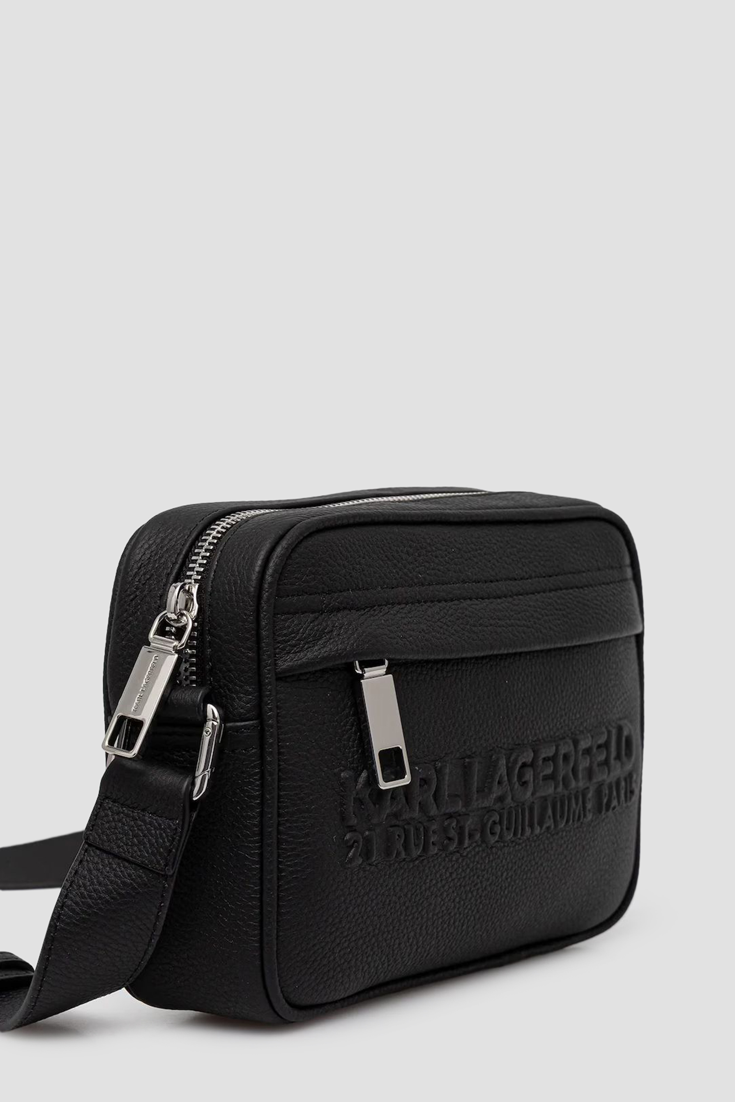 Мужская черная кожаная сумка Karl Lagerfeld A3M30176;999