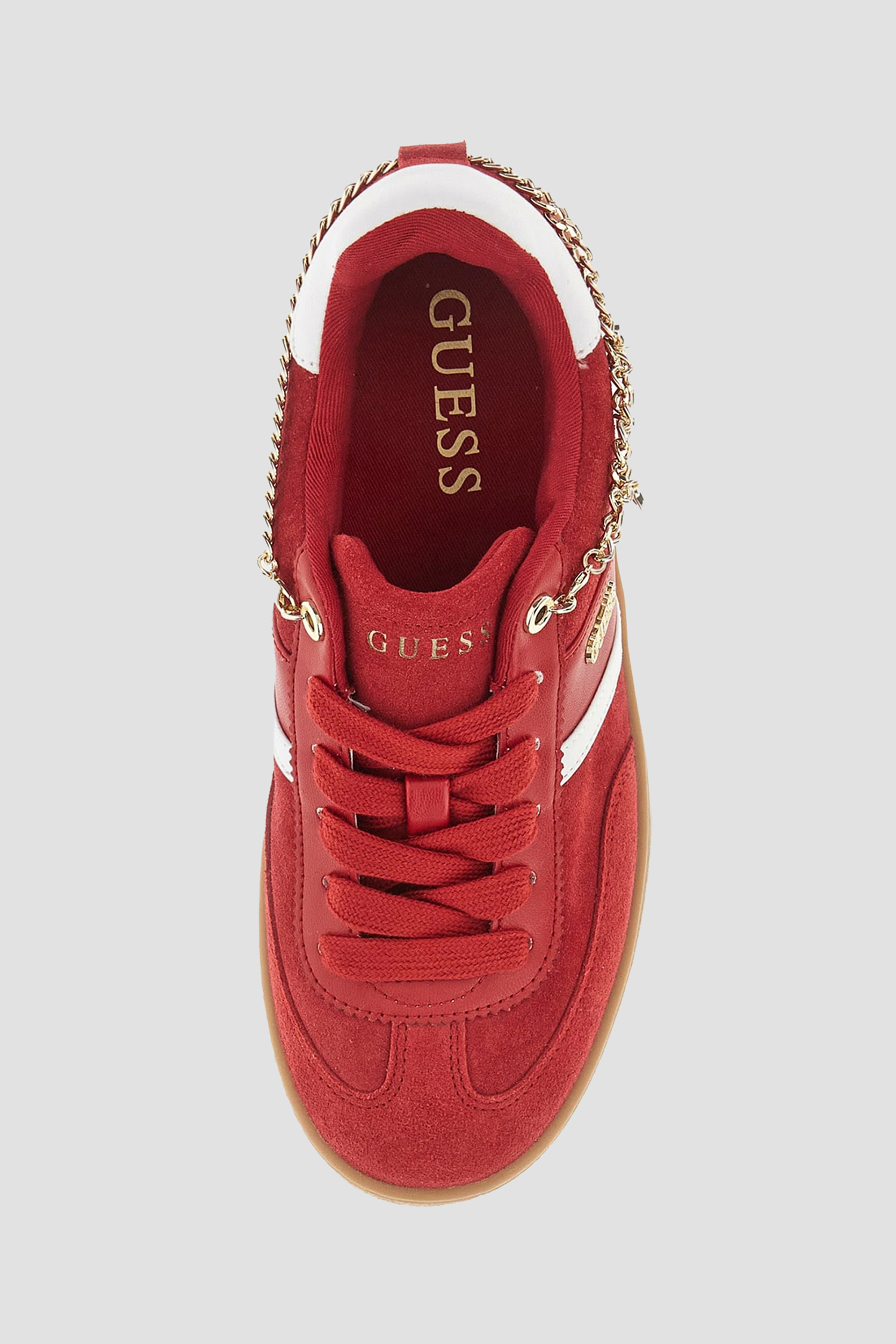 Жіночі червоні замшеві снікерси Guess FLTNAO.SUE12;RED