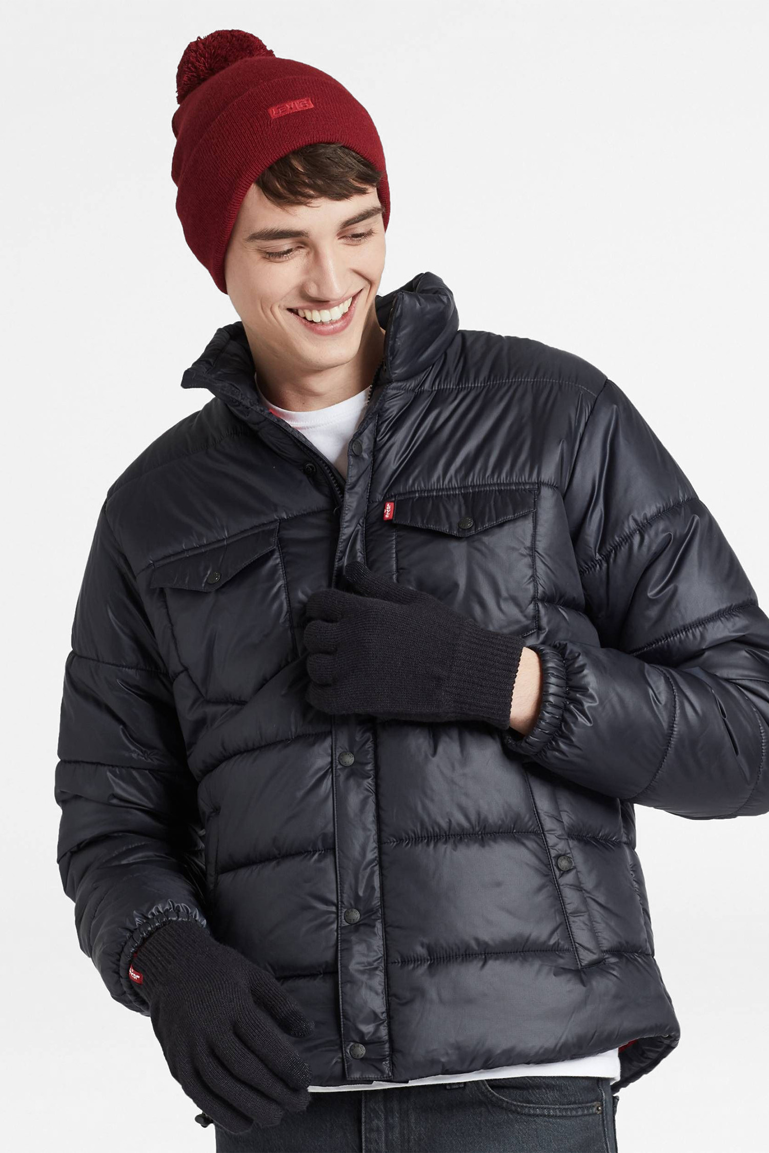 Темно-синие перчатки Levi’s® 77138;0857