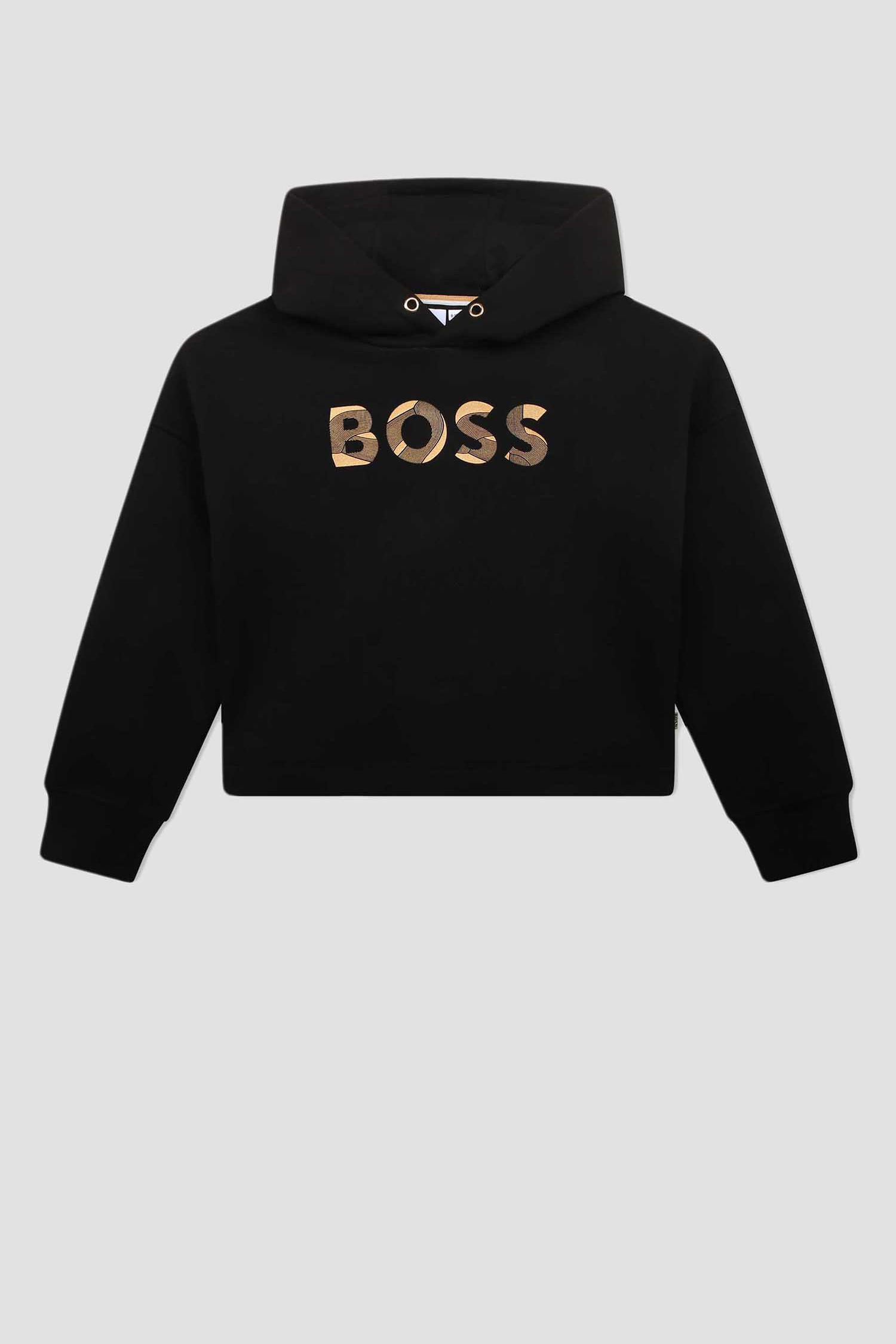 Дитяче чорне худі BOSS kids J15493;09B