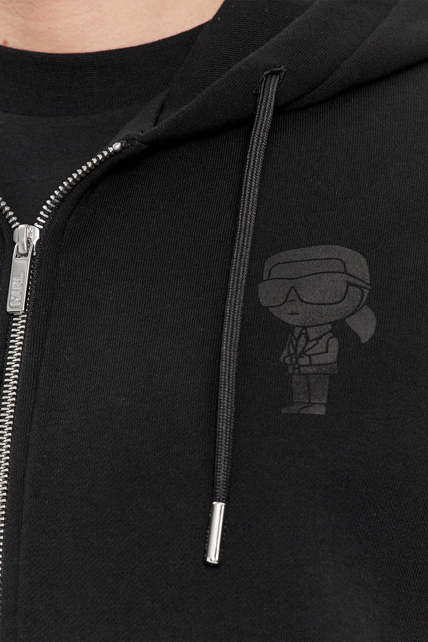 Мужская черная кофта на молнии Karl Lagerfeld 541900.705401;990