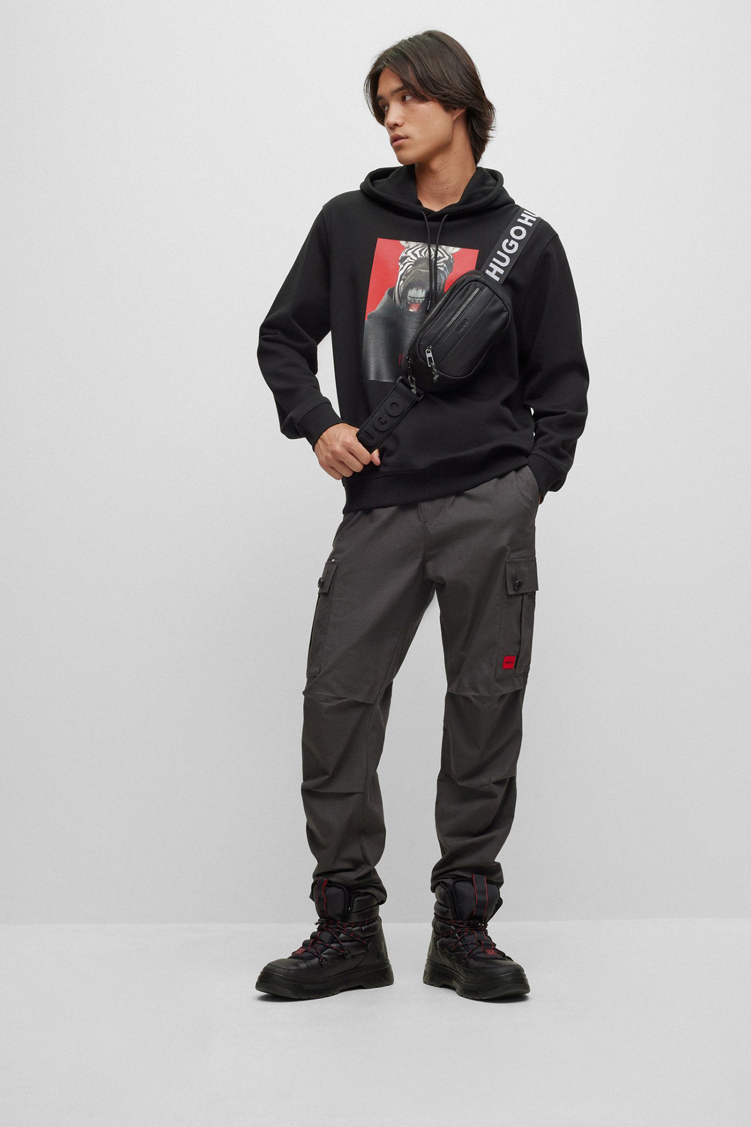 Чоловіче чорне худі HUGO 50498293;001