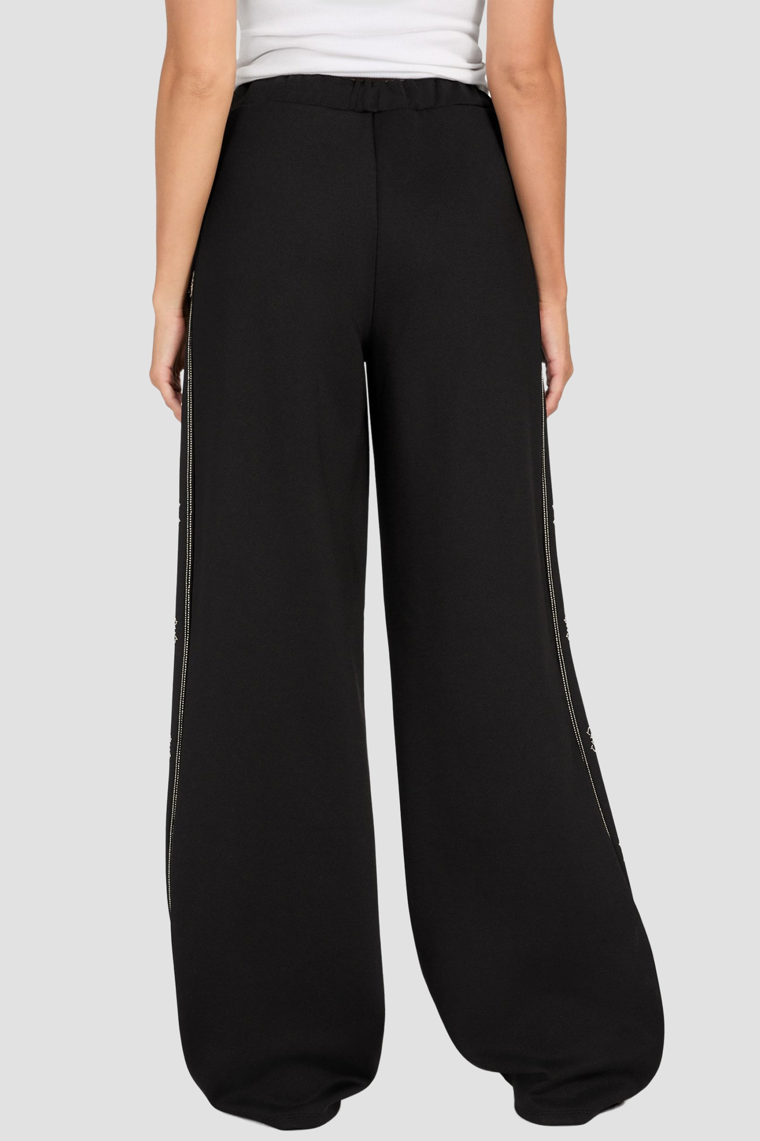 Женские черные спортивные брюки с узором Guess V5BB12.KCX22;JBLK