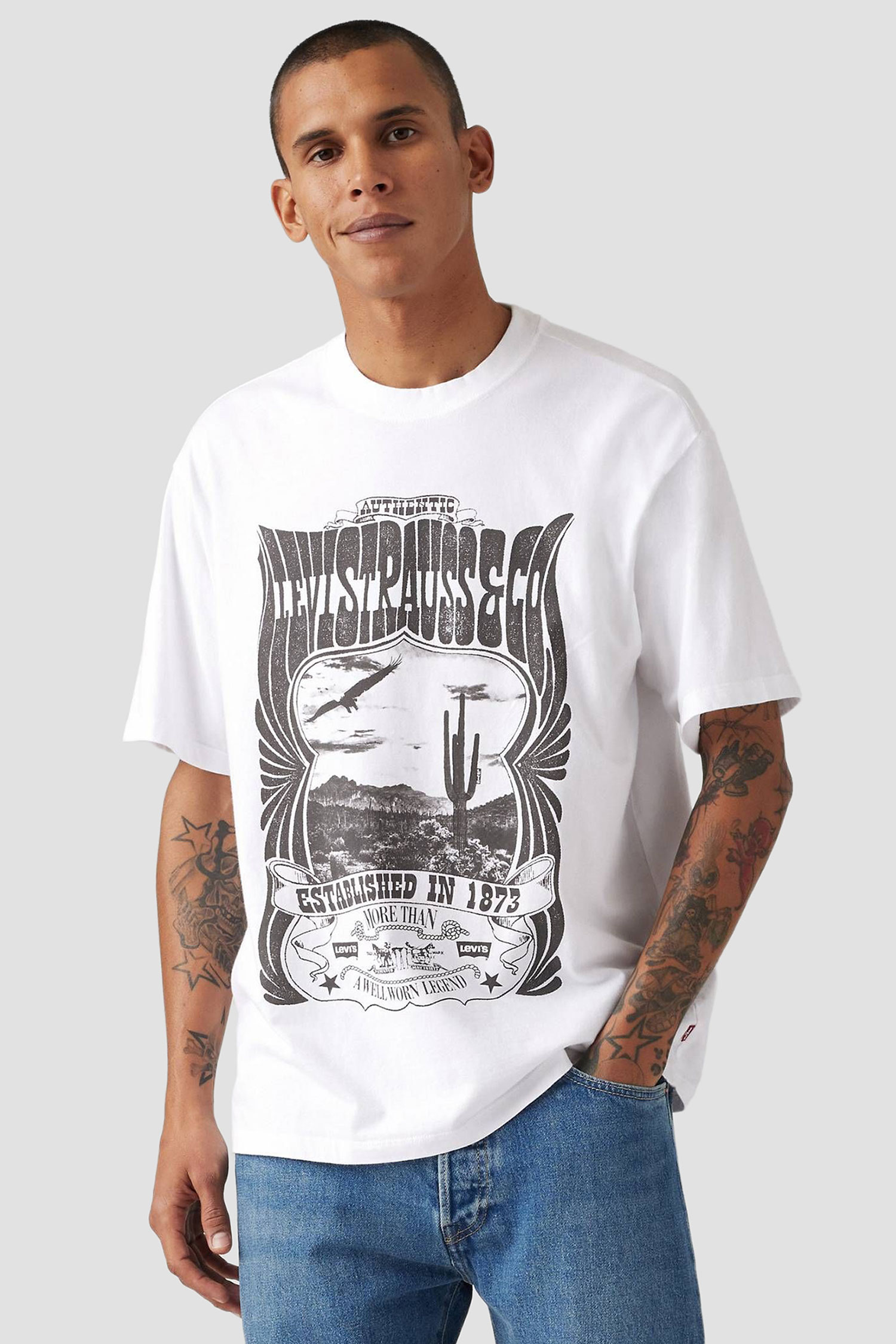 Мужская белая футболка Levi’s® 87373;0226