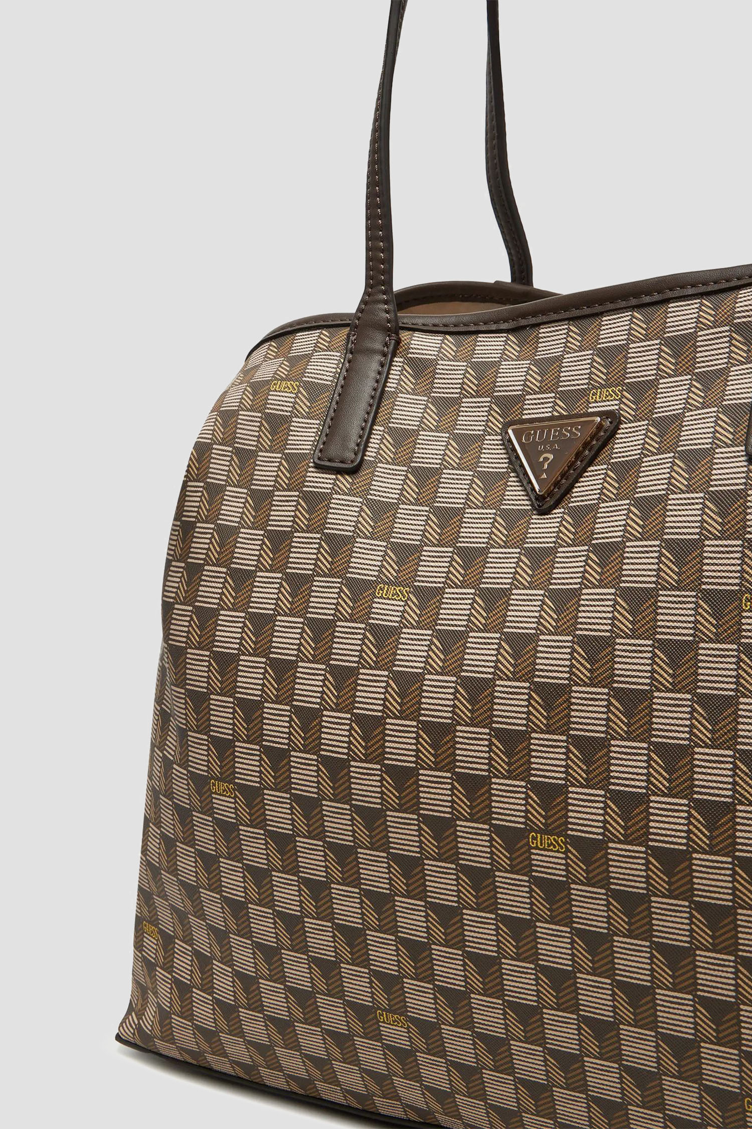 Жіноча коричнева сумка з візерунком Guess HWJT93.44290;BNL