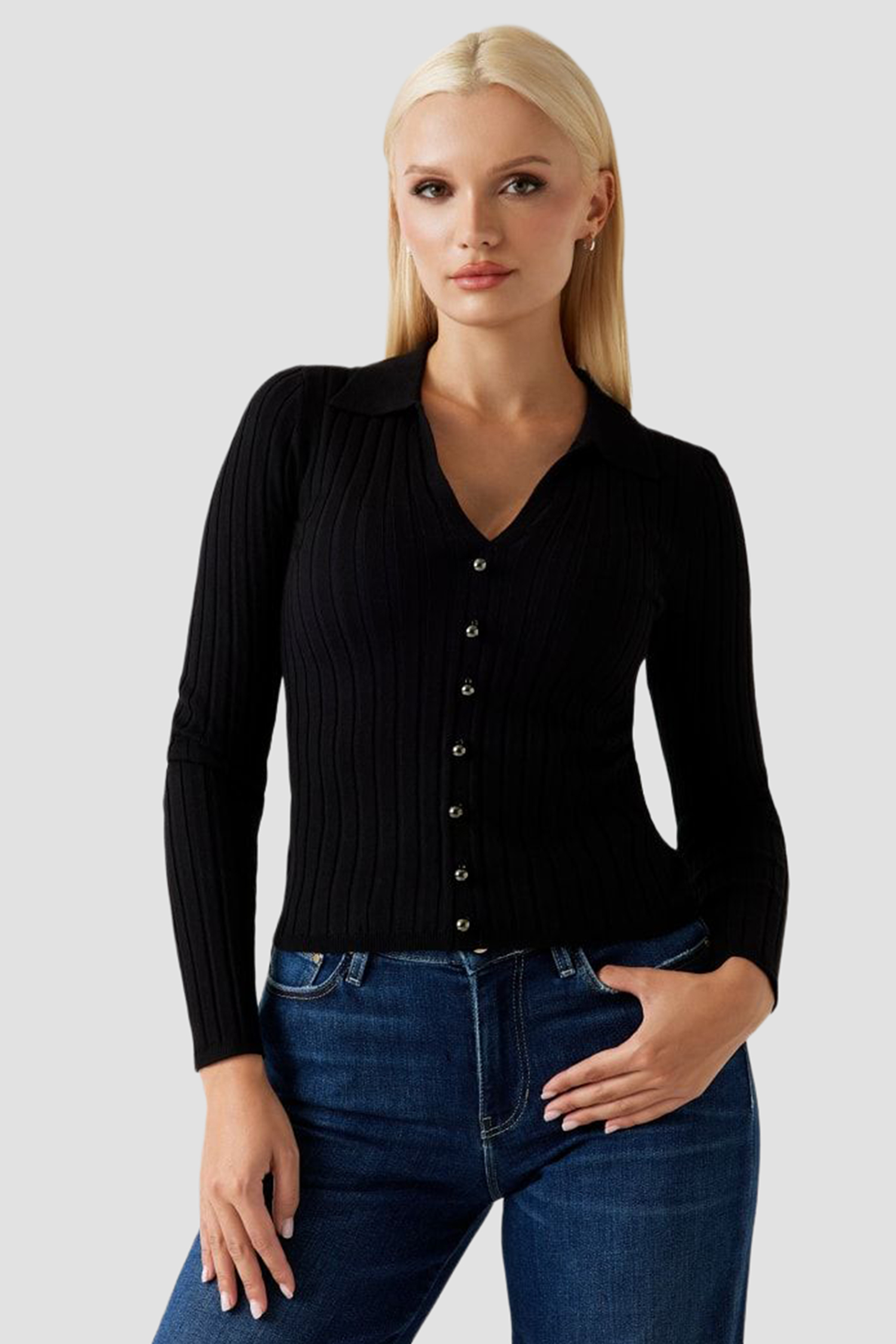 Женский черный пуловер Guess W5BR51.Z2YK2;JBLK