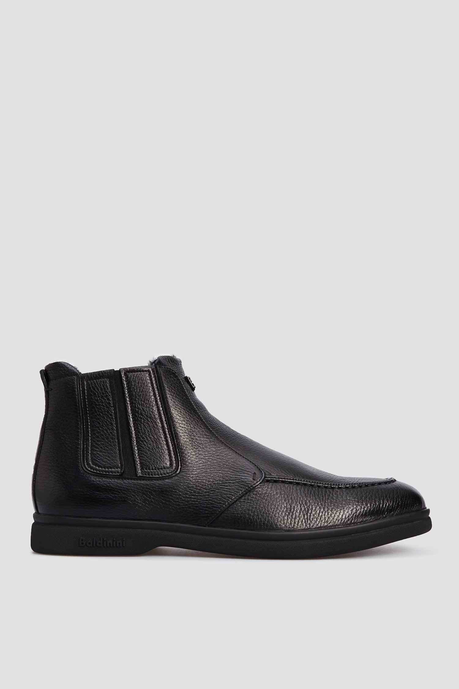 Мужские черные кожаные ботинки Baldinini 147469;00