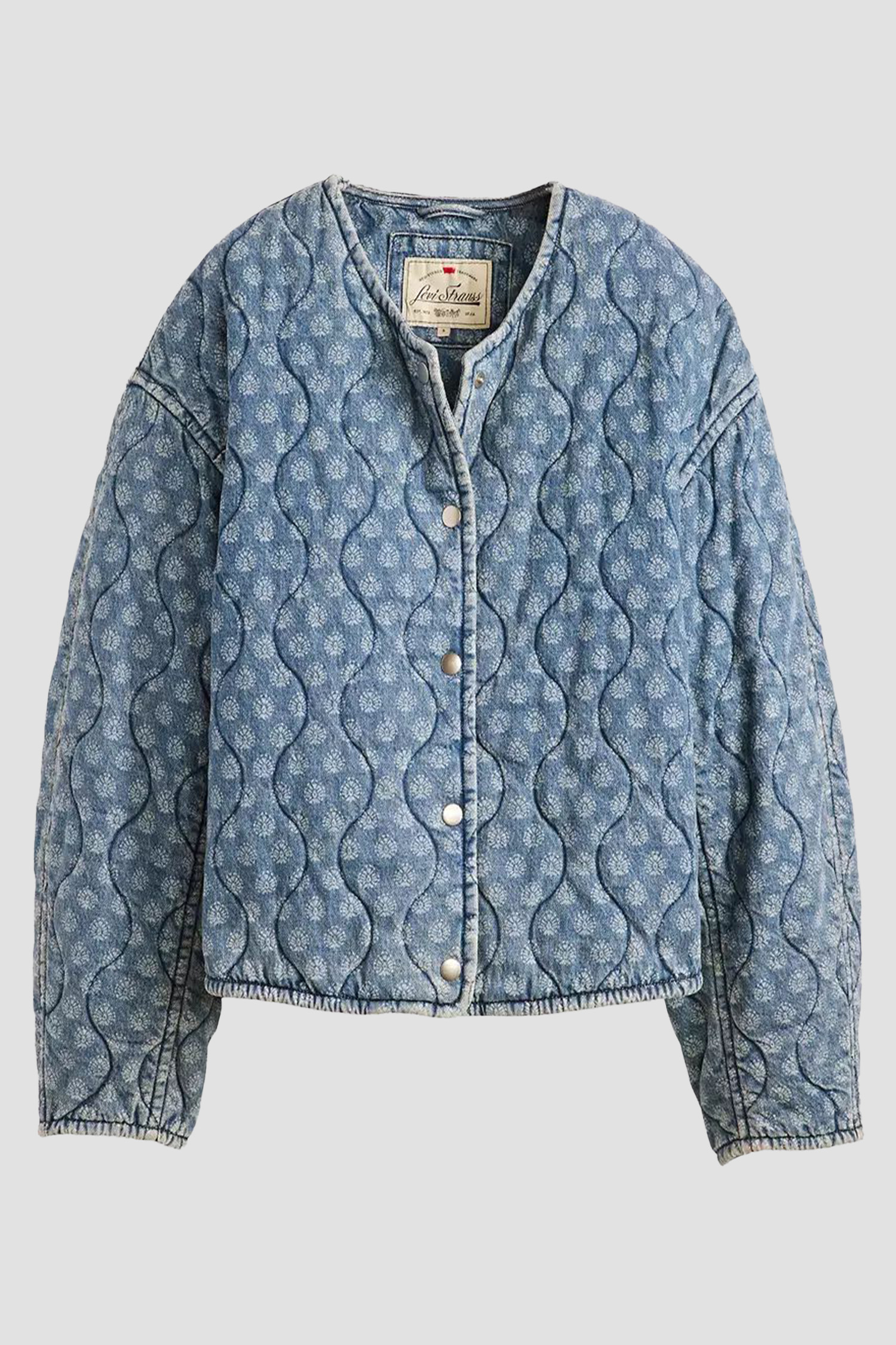 Женская голубая джинсовая куртка с узором Levi’s® 001FR;0004