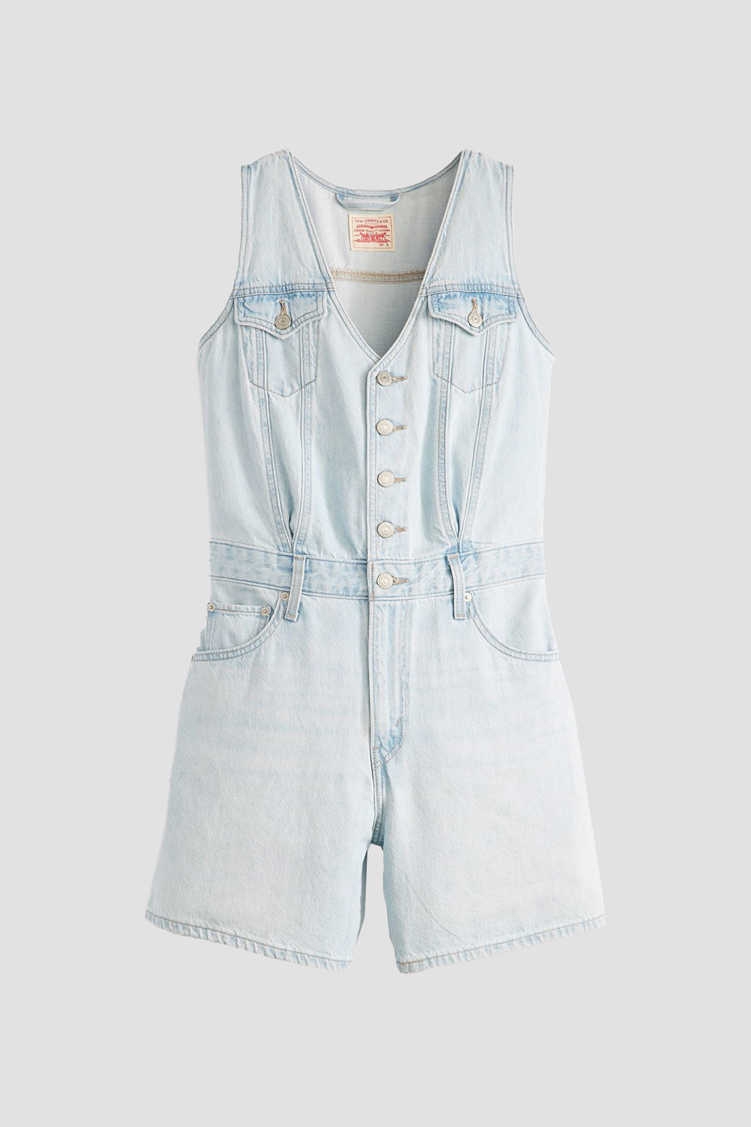 Женский голубой джинсовый комбинезон Levi’s® 001WM;0000