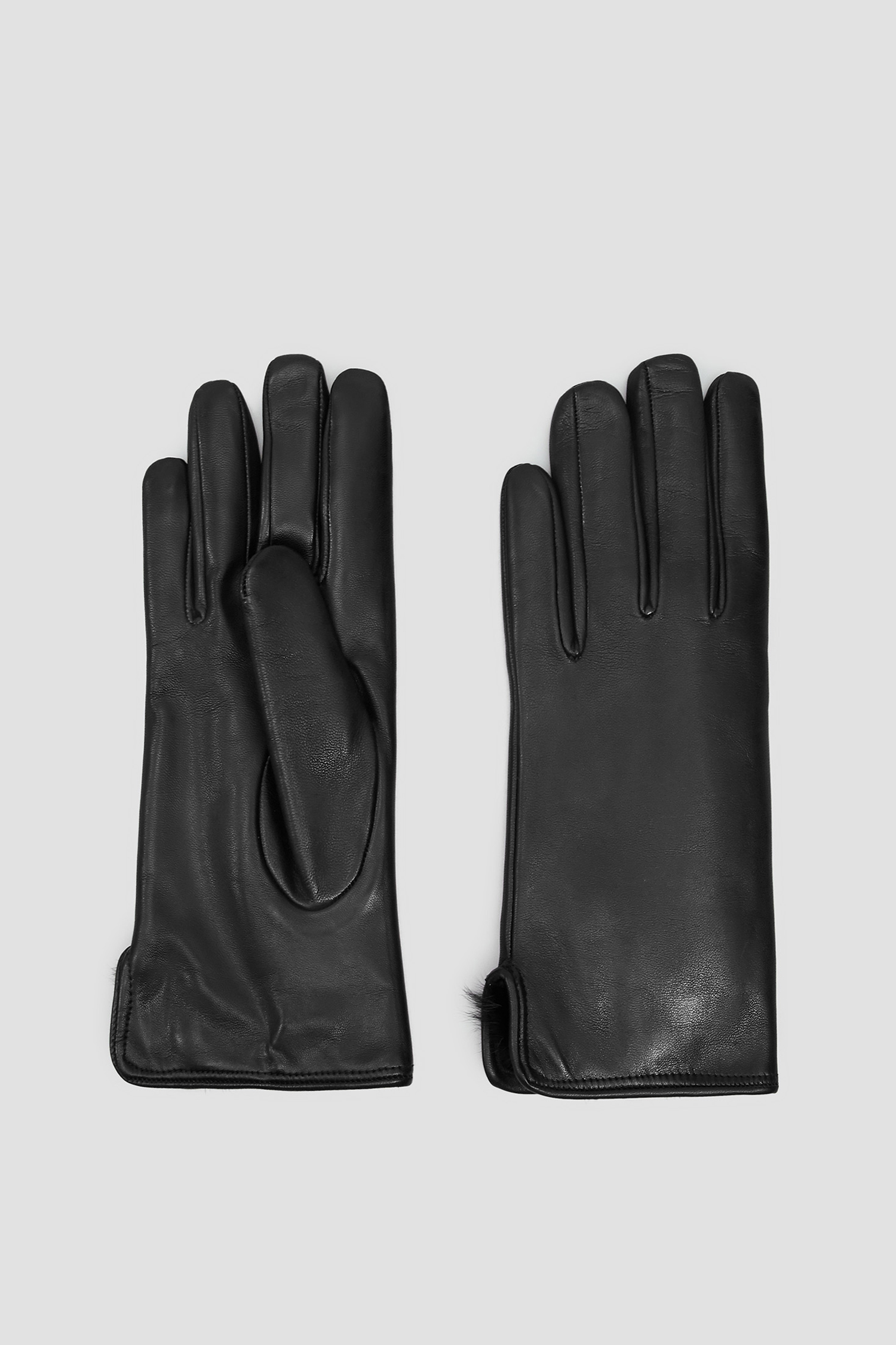 Женские черные кожаные перчатки Baldinini F2B103NAPP;0000