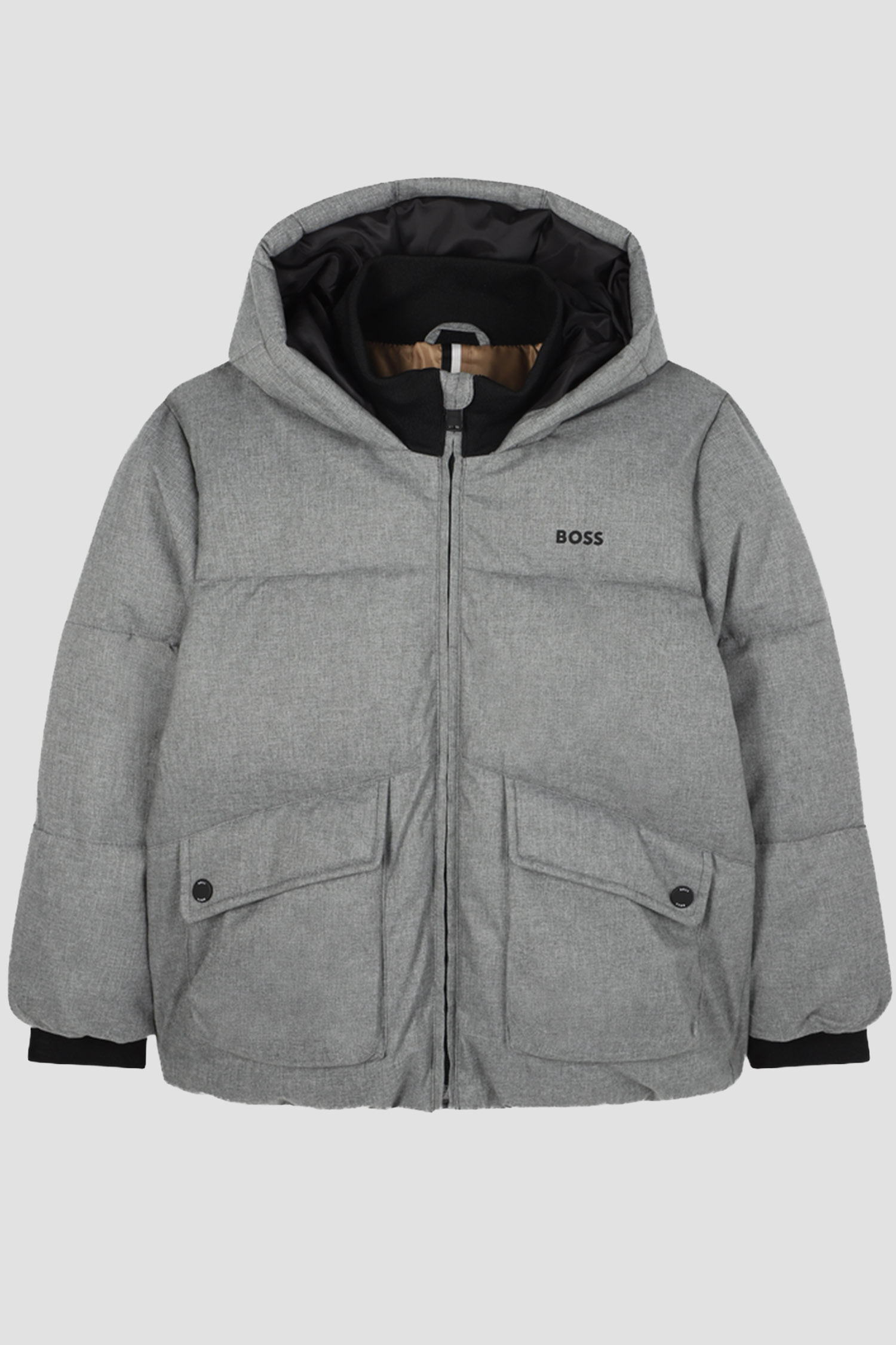 Дитяча сіра куртка BOSS kids J52394;A46