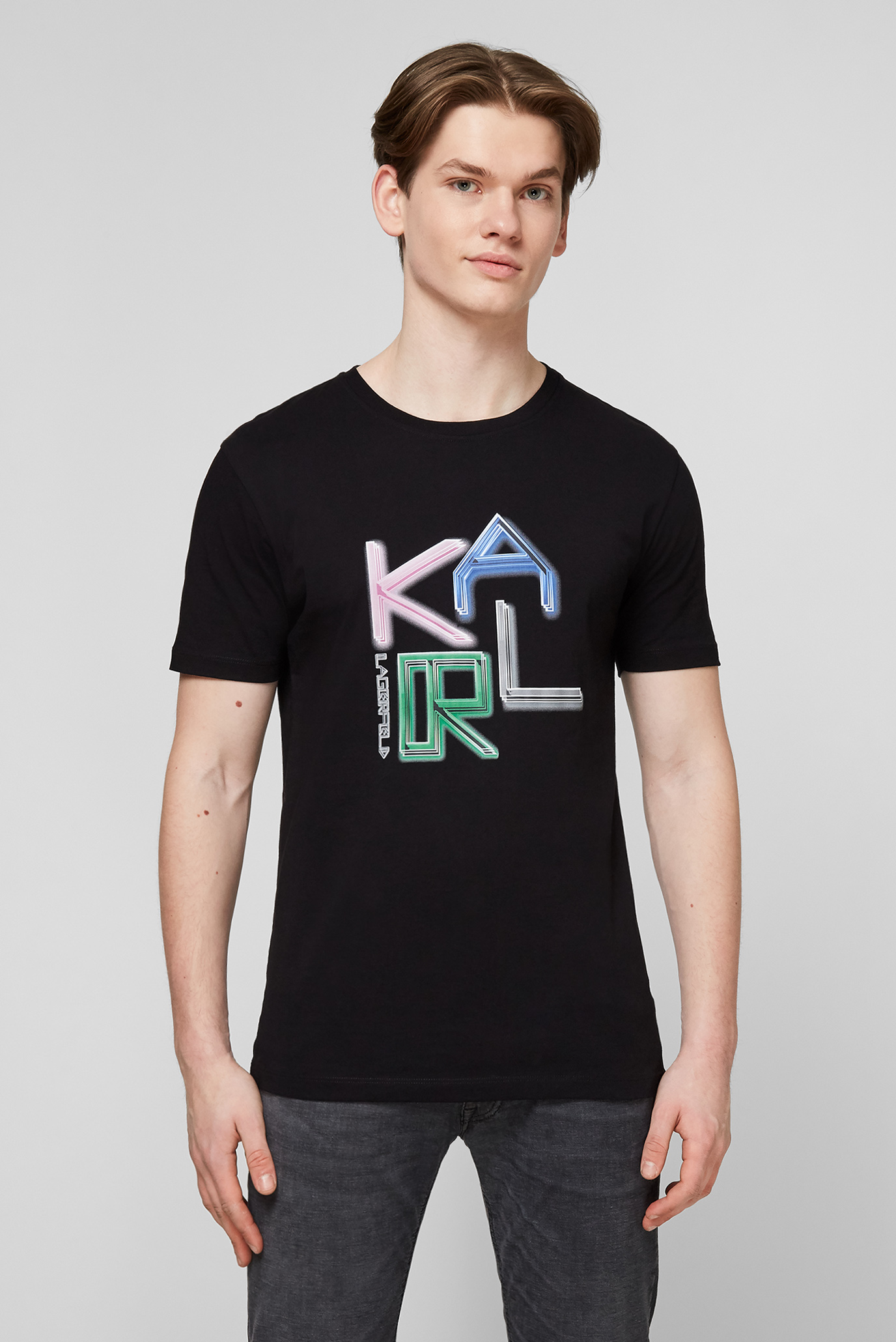 Чорна футболка для хлопців Karl Lagerfeld 511240.755063;990