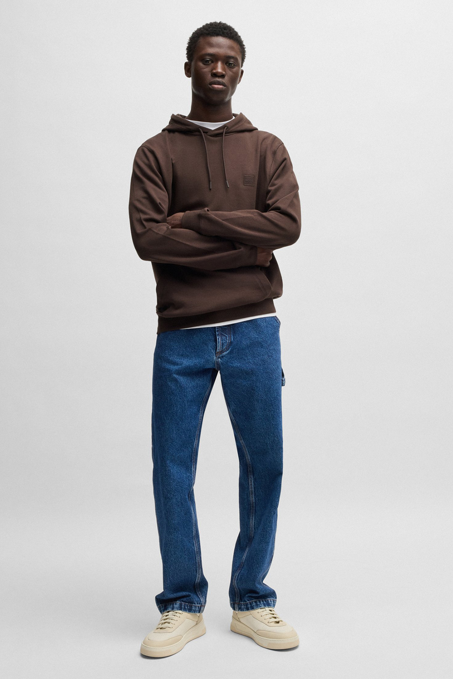 Мужское коричневое худи BOSS 50509314;248