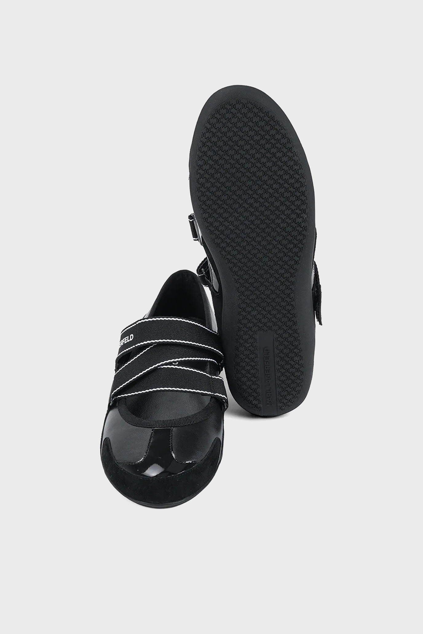 Жіночі чорні шкіряні балетки Karl Lagerfeld KL66101;3M0