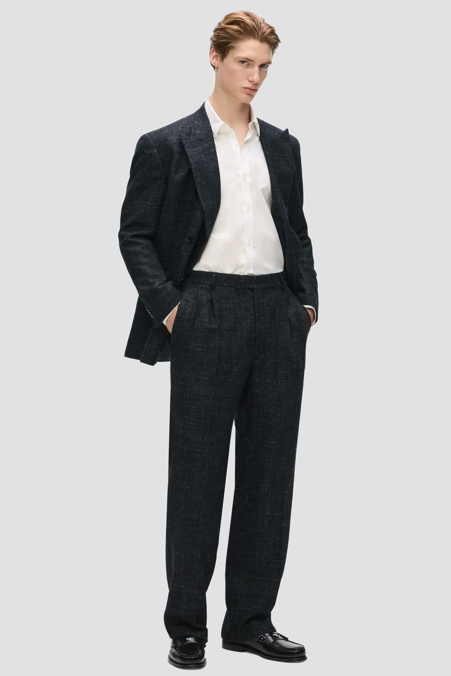Чоловічі чорні твідові брюки Karl Lagerfeld 564001.255088;990