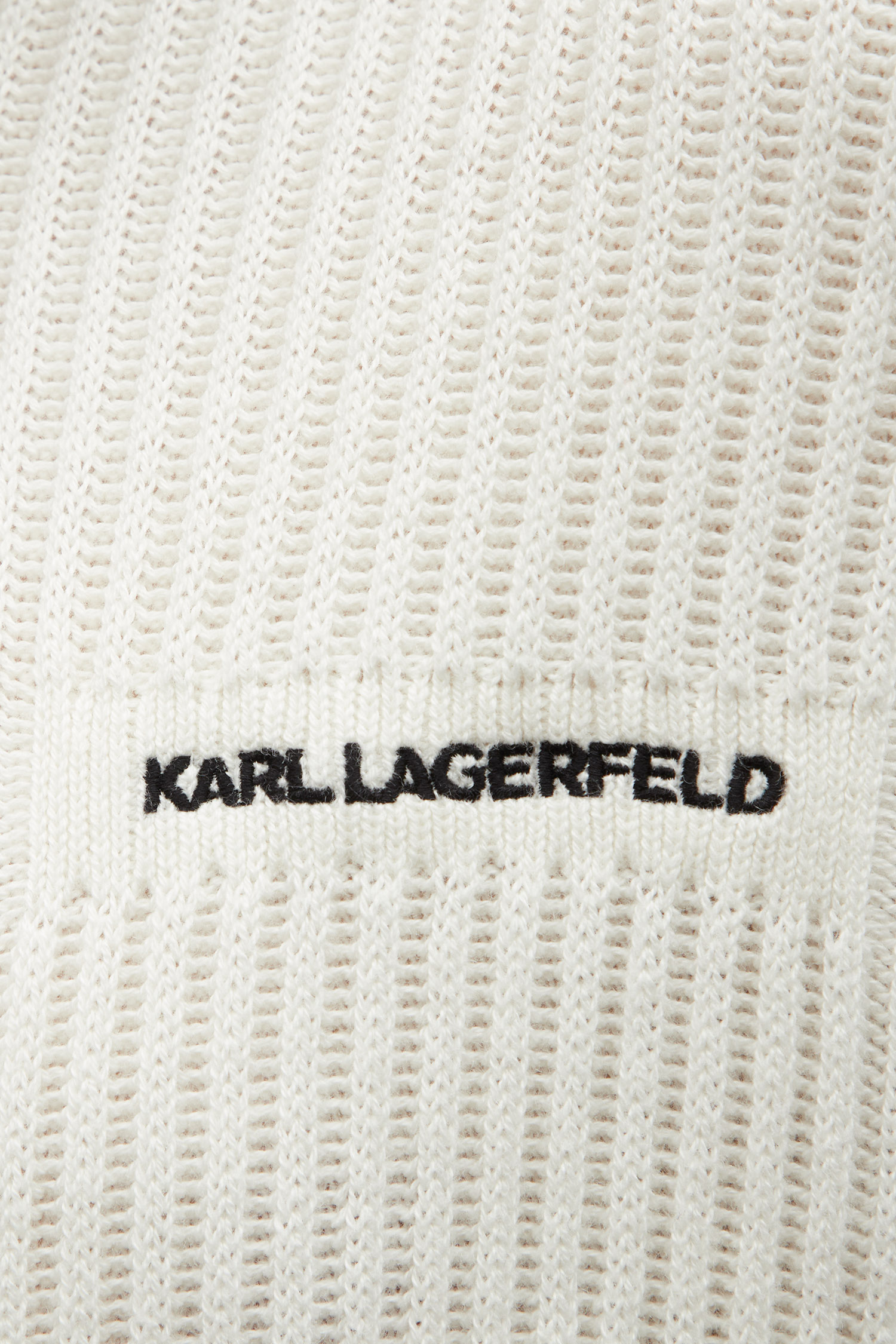Мужской белый шерстяной свитер Karl Lagerfeld 544305.655039;60